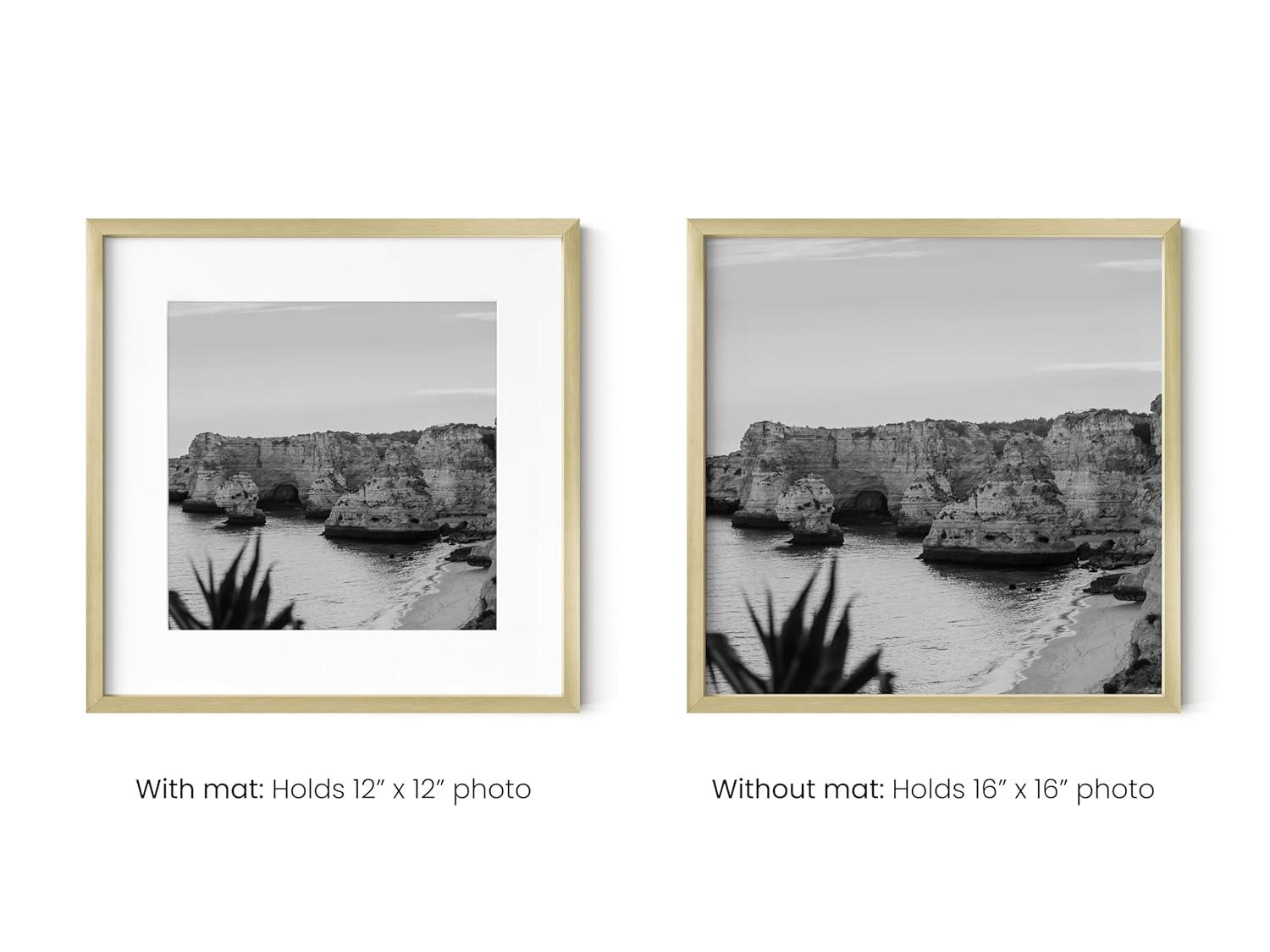 Haus and Hues Matted Square Metal Picture Frames (Set of 3) (Set of 3)