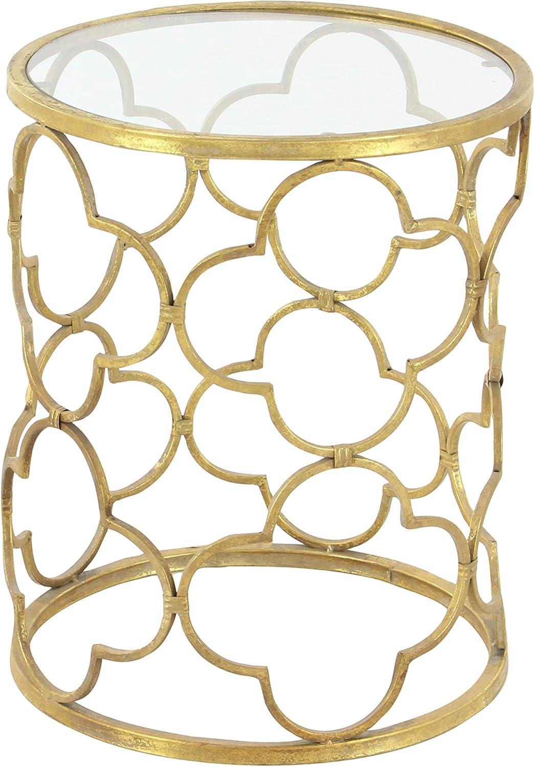 20" Contemporary Metal Accent Table Gold - Olivia & May