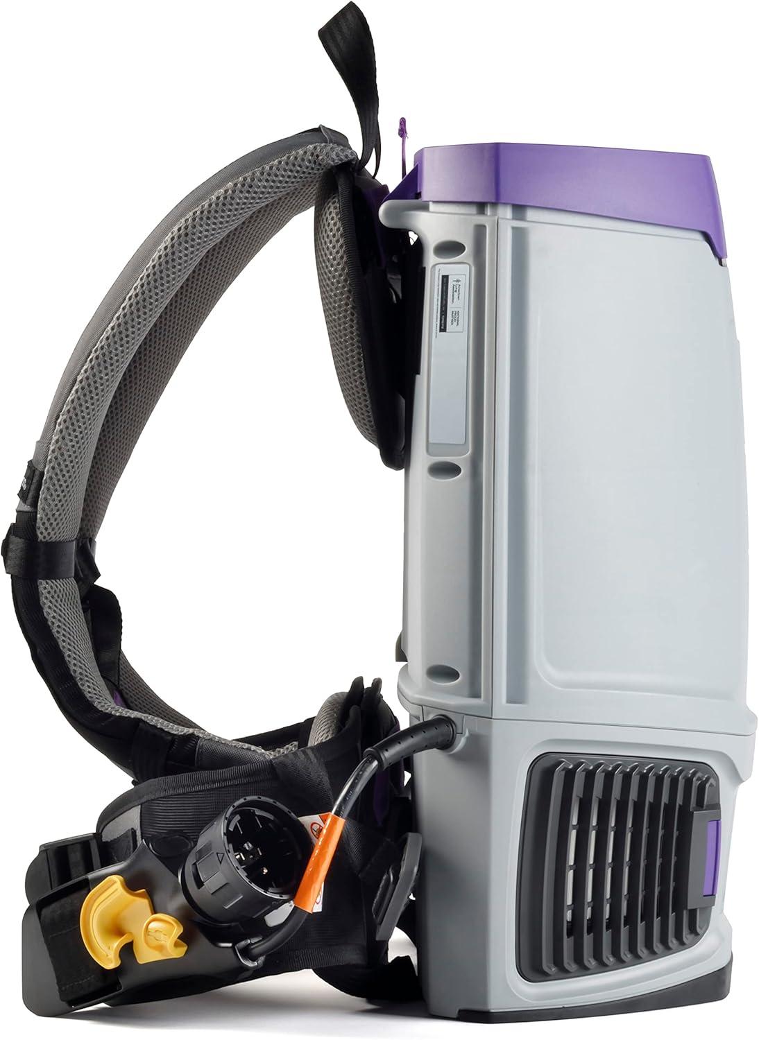 ProTeam GoFit 6 Quart Purple Commercial Backpack Vacuum with HEPA Filter