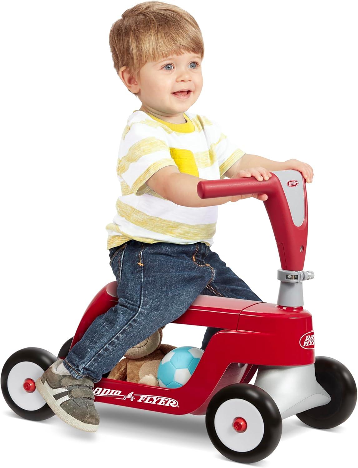 Radio Flyer Scoot 2 Scooter - Red: Steel & Plastic, Ages 1-4, 44.1 lbs Capacity