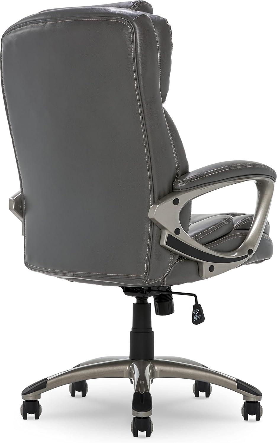 Harvard Gray High Back Leather Executive Swivel Chair