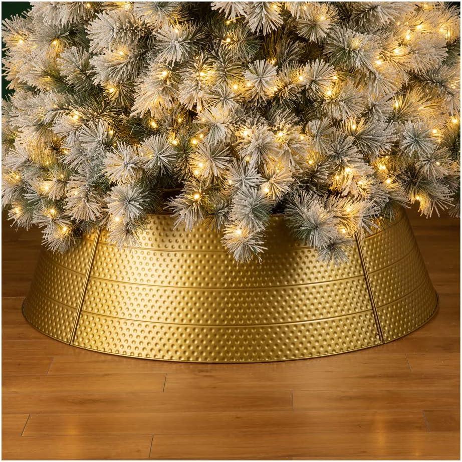 Christmas Hammered Metal Tree Collar