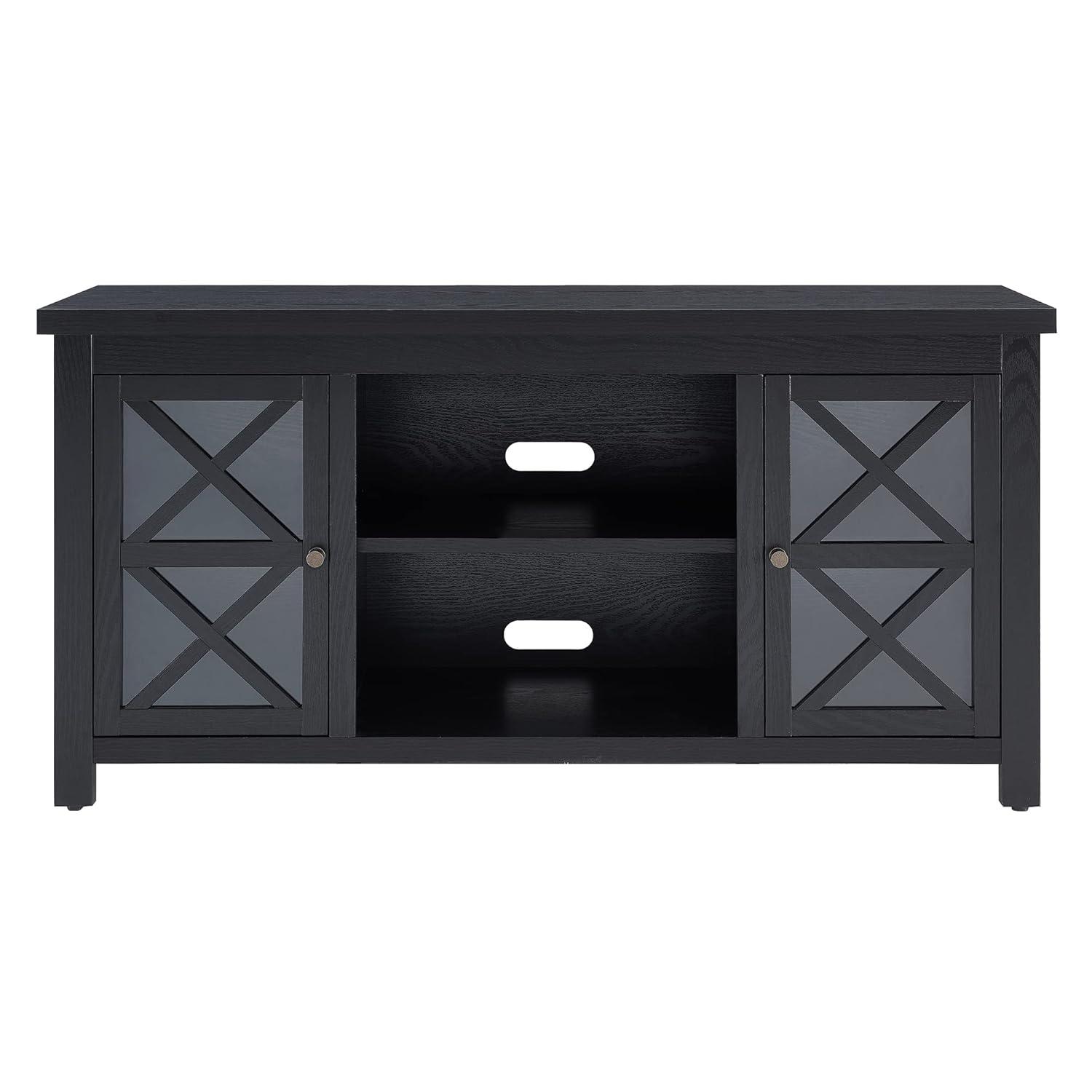 Evelyn&Zoe Colton Rectangular TV Stand for TV's up to 55", Black