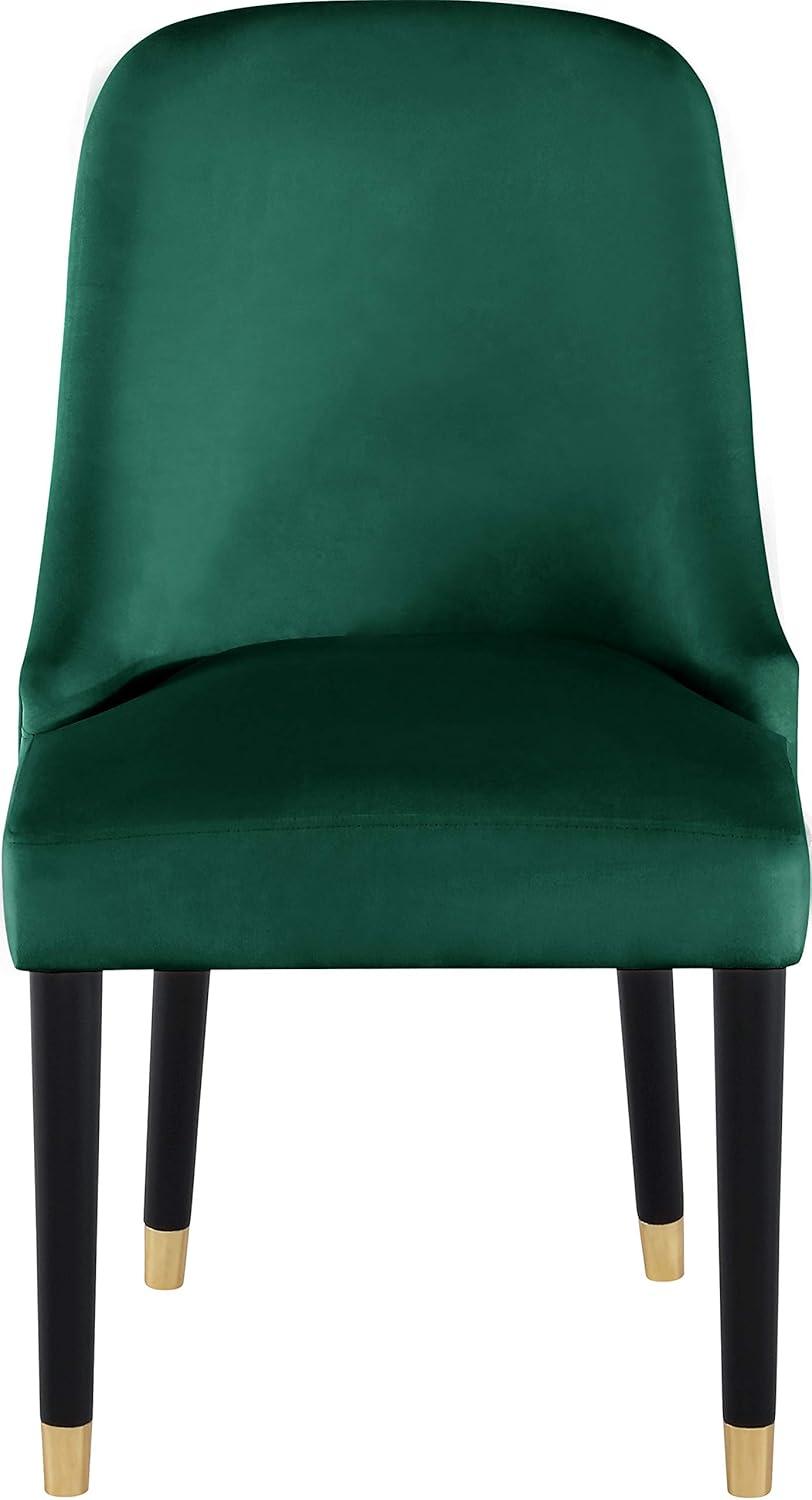 Meridian Furniture Omni Green Velvet Dining Chair with Black Legs (Set of 2)