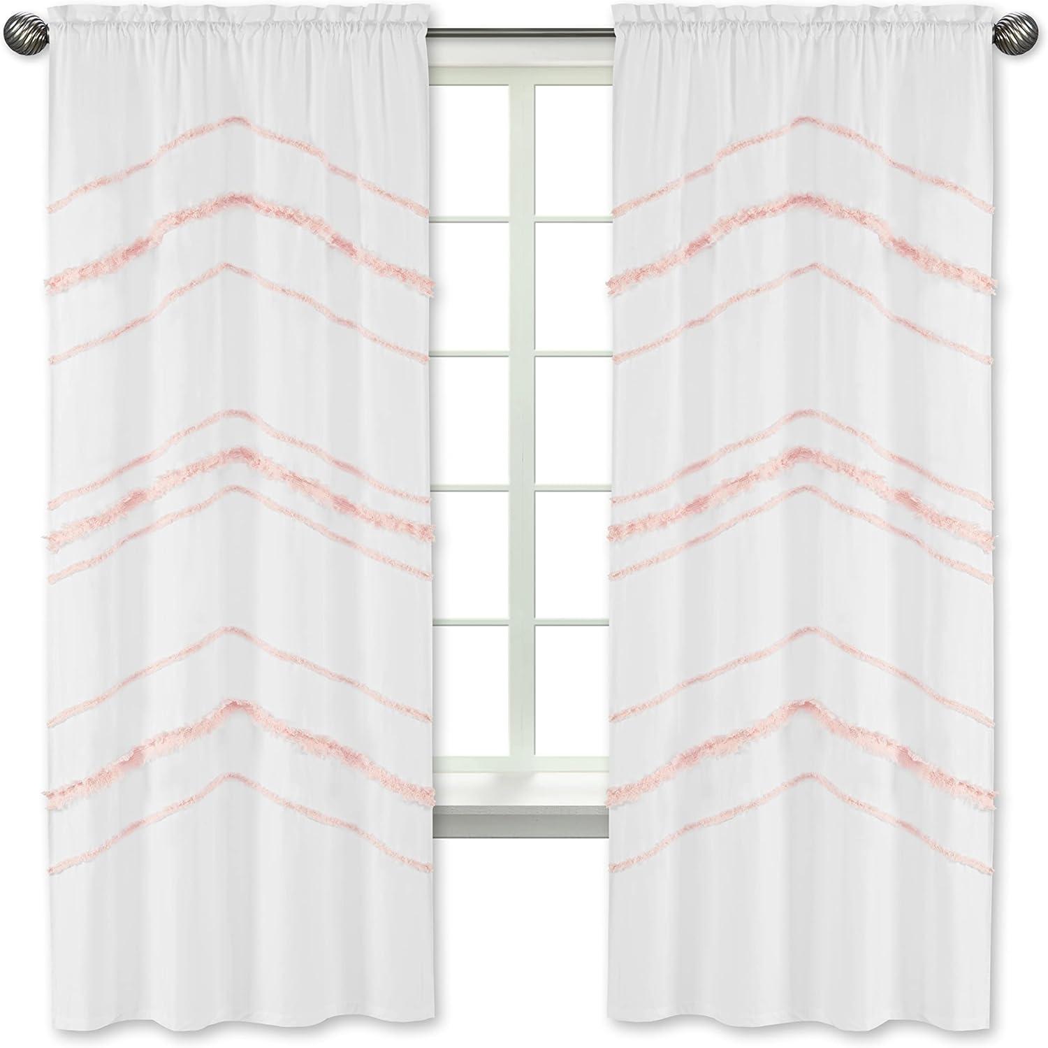 Sweet Jojo Designs Boho Fringe Semi-Sheer Rod Pocket Curtain Panels (Set of 2) by Sweet Jojo Designs (Set of 2)