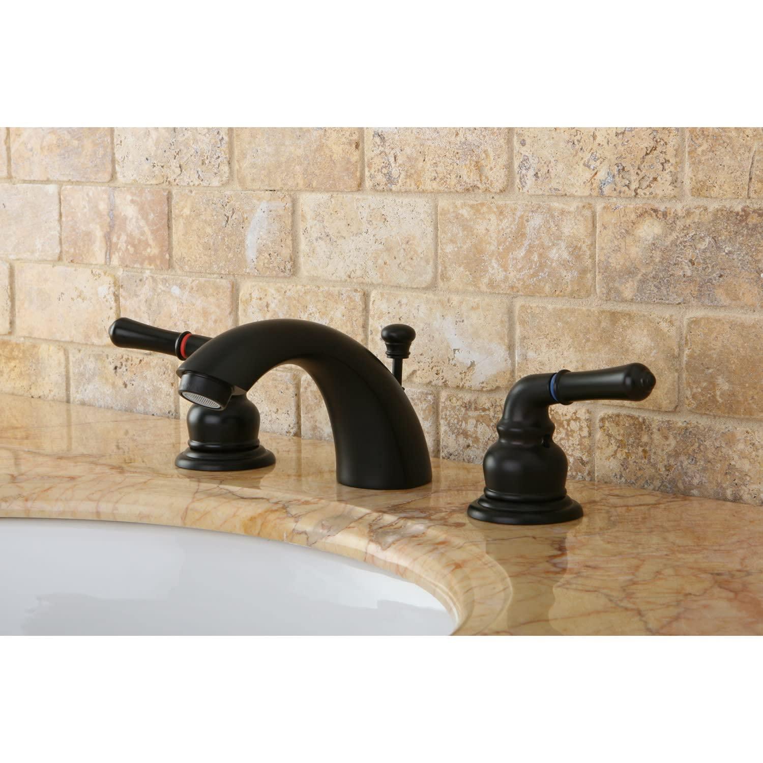 Kingston Brass KB954 Magellan Mini-Widespread Bathroom Faucet, Polished Chrome/Polished Brass