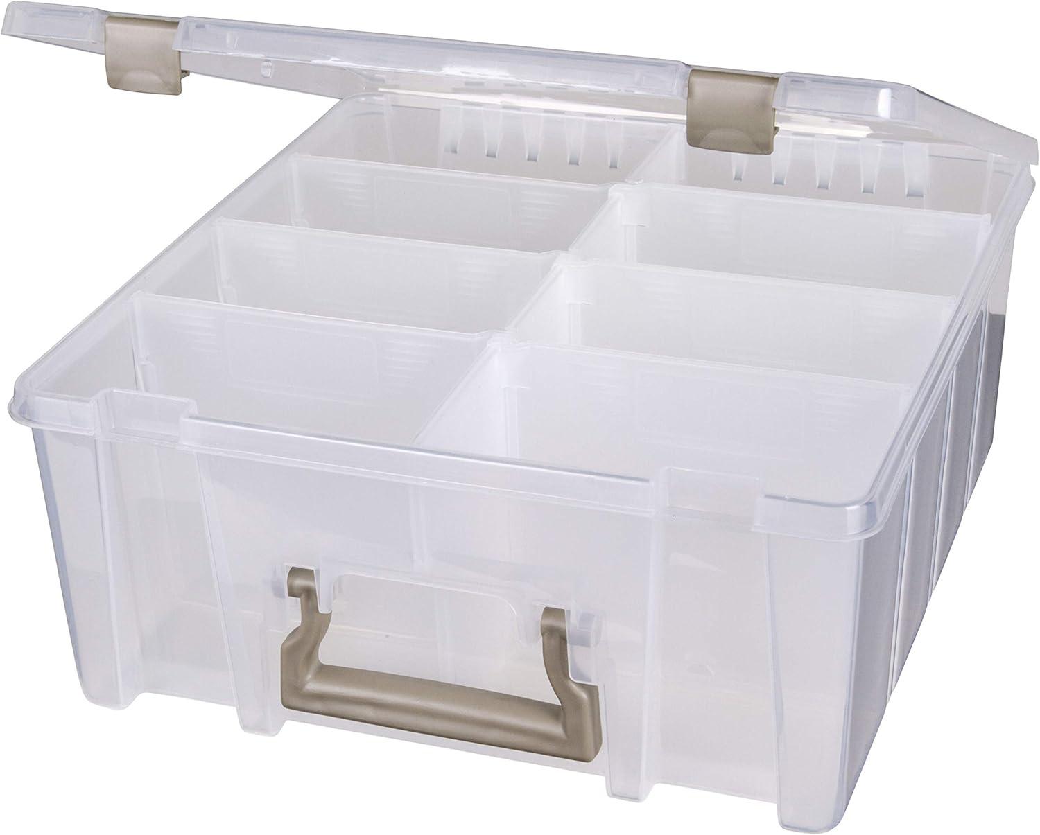 ArtBin Super Satchel Boxes, Double Deep Base, Transparent