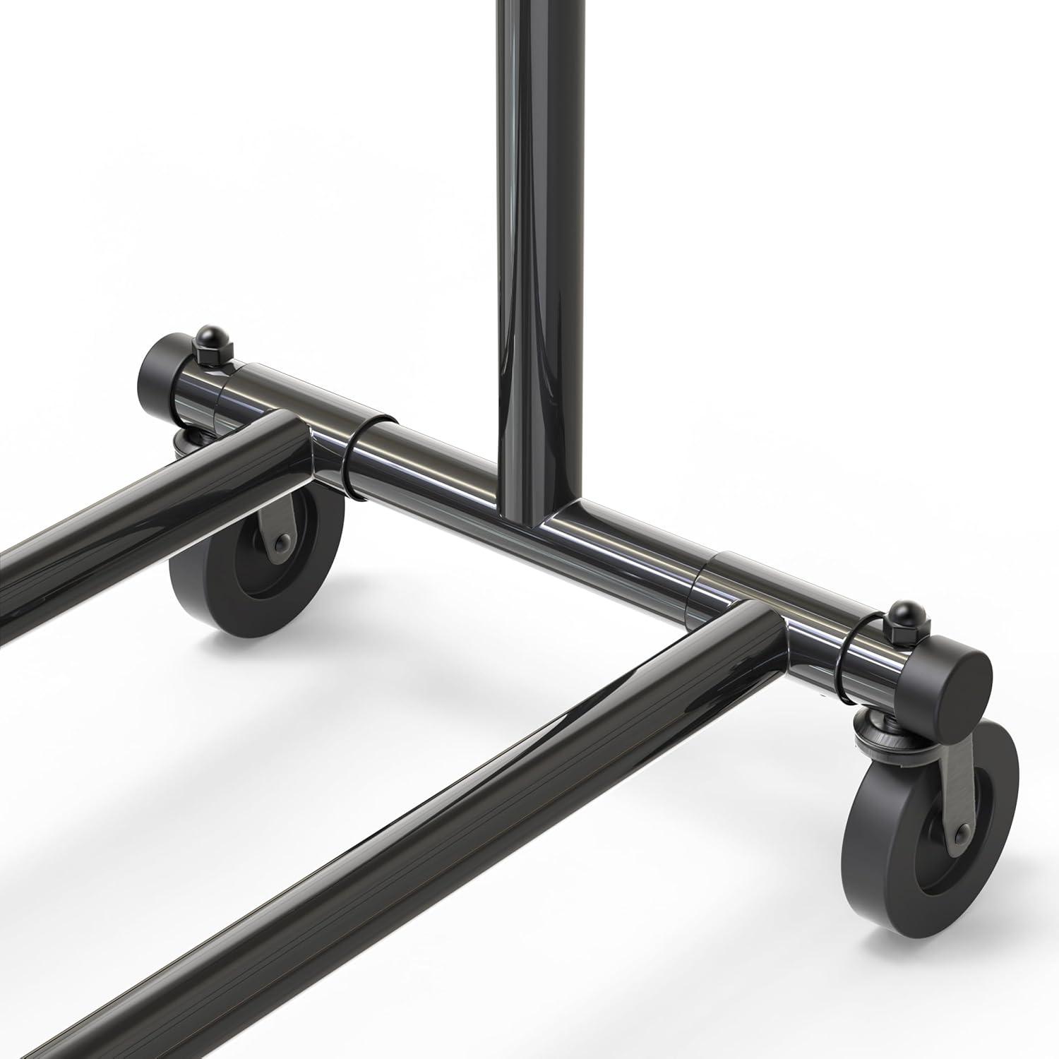 Chrome Rectangular Portable Clothing Garment Rack