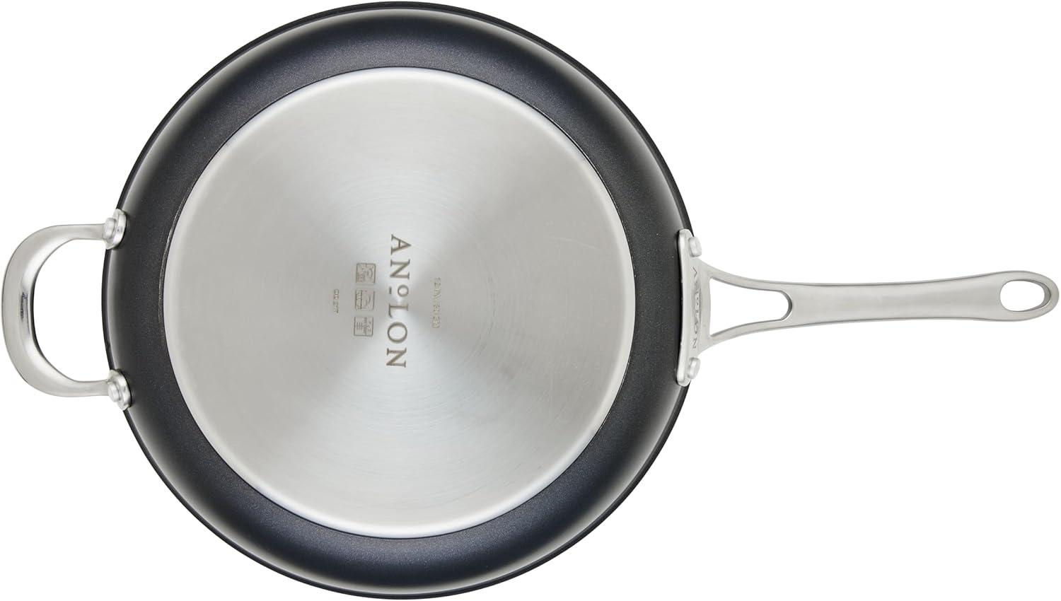 Anolon X Dark Gray 10" and 12" Nonstick Stainless Steel Frying Pan Set