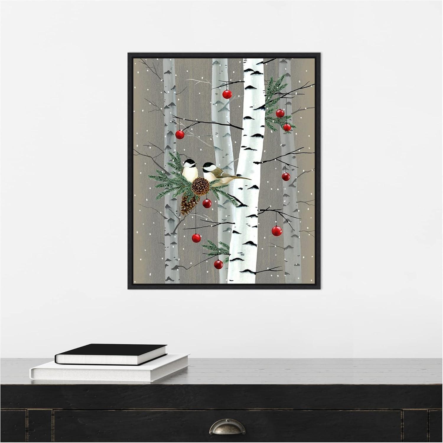 Amanti Art Birch Birds II by Grace Popp Canvas Wall Art Print Framed 16 x 20-in.