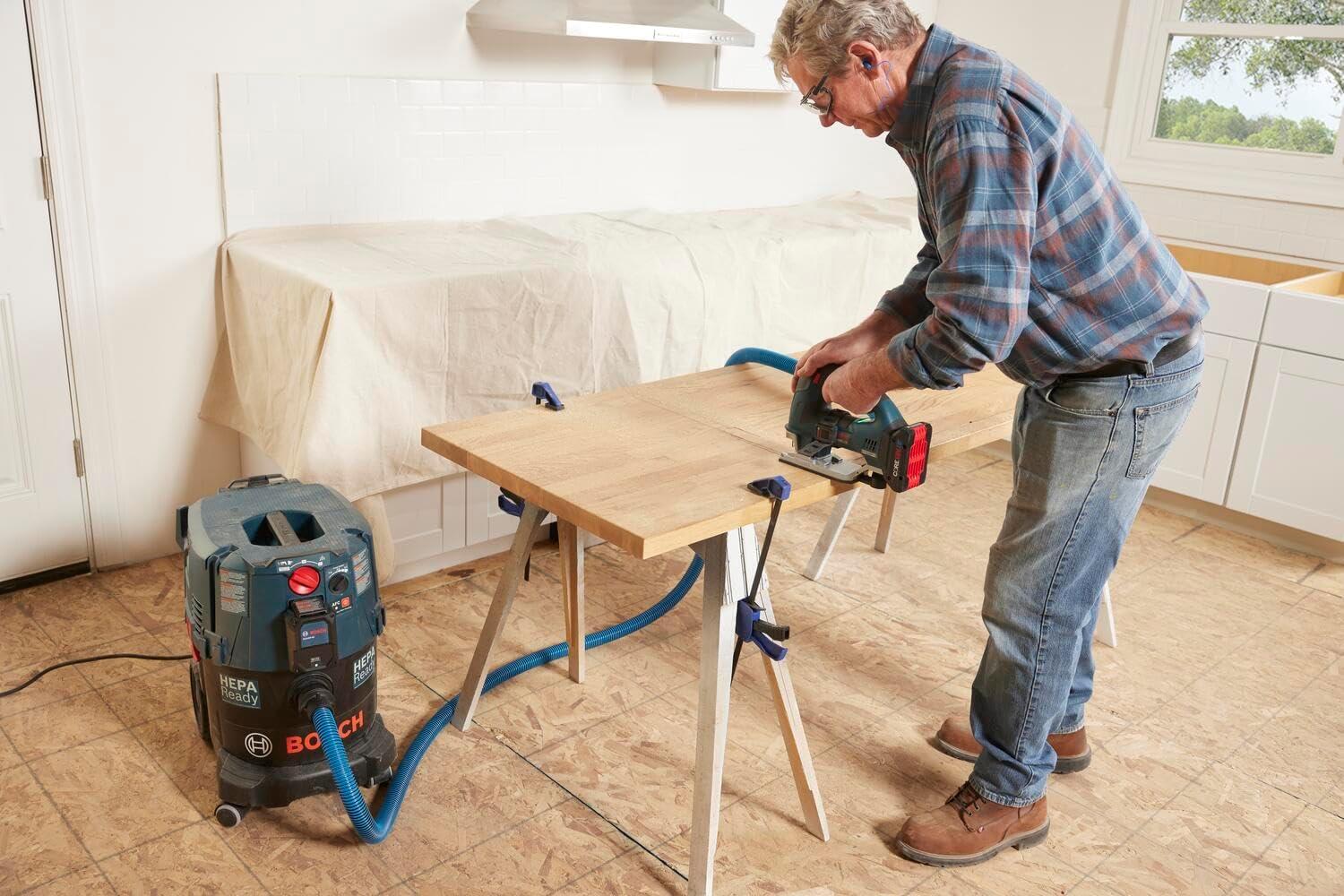 Bosch 9-gallon Wet/Dry Self-cleaning Dust Collector with HEPA Filter