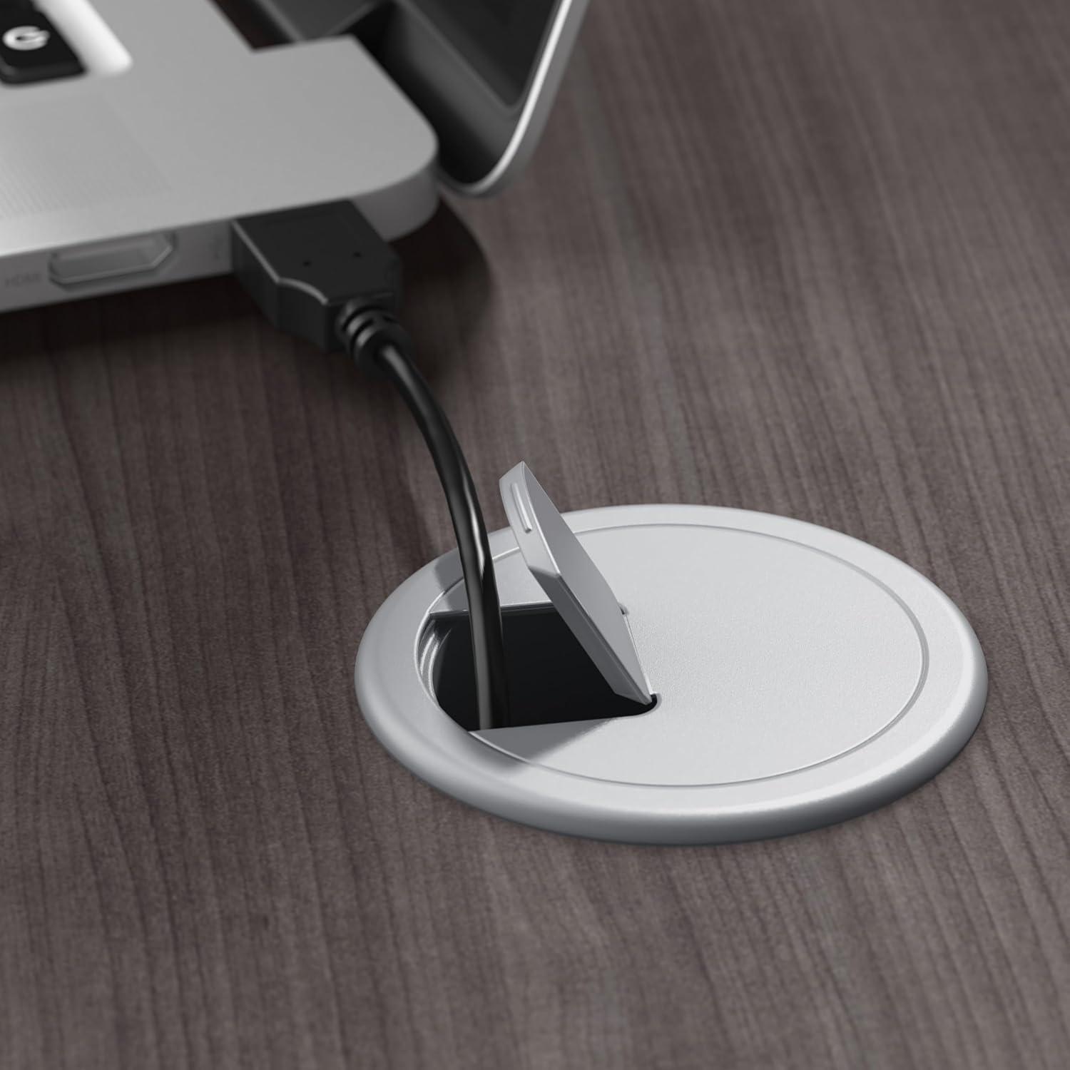 Studio C Escritorio de Oficina de 60 Ancho x 30 Profundidad en Gris Tormenta - Madera de Ingeniería