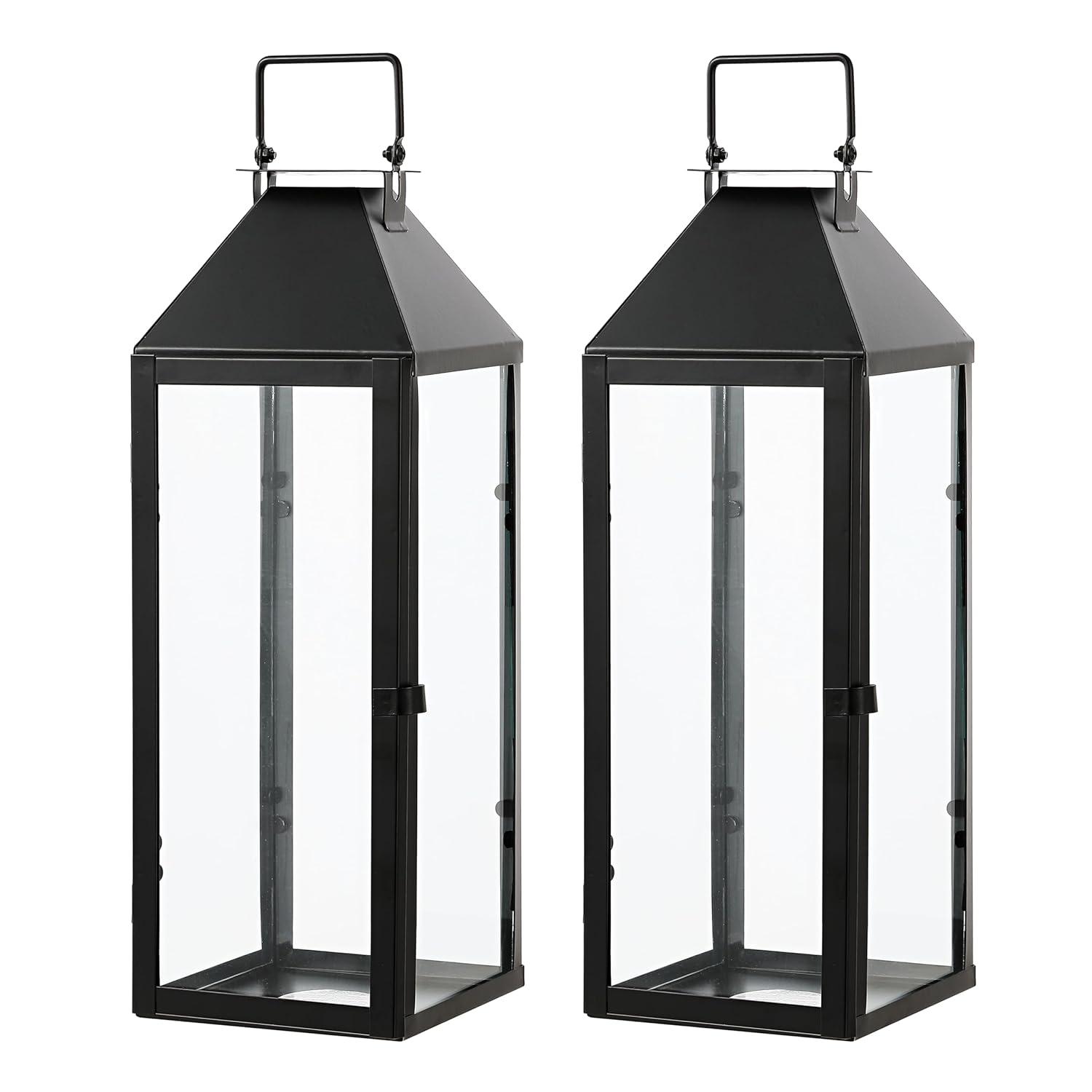Safavieh Ruane 17.5'' No Power Source Required / Manual Outdoor Lantern (Set of 2)