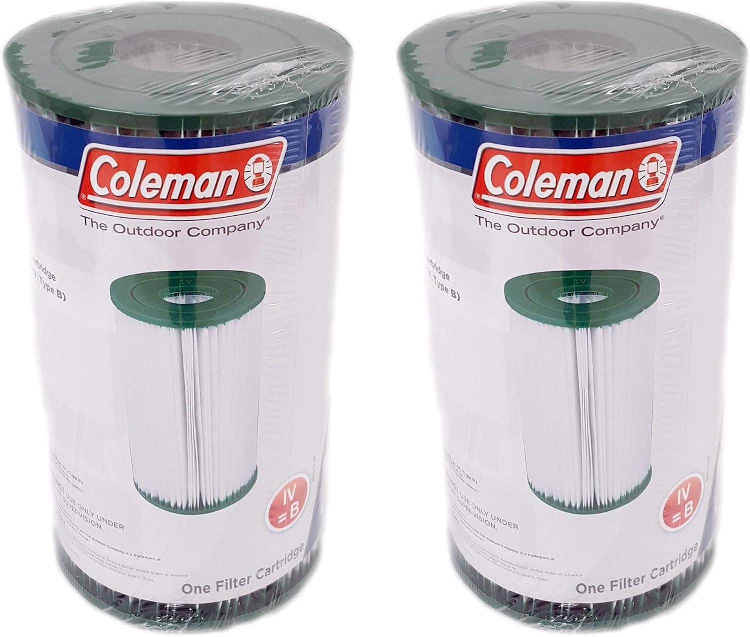 Coleman 90358E Type IV/Type B Swimming Pool Filter Pump Replacement Cartridges for 2,500 Gallons Per Hour Filter Pumps (2 Pack)
