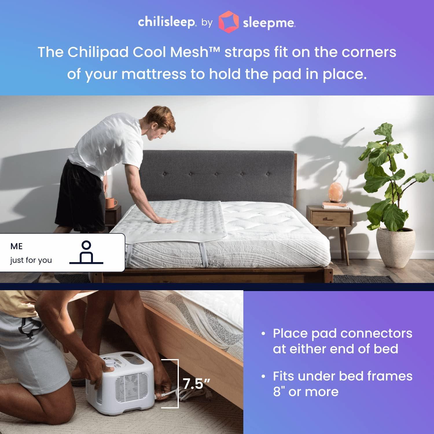 Chilipad Cube Bed Cooling System - Cooling & Heating Mattress Topper, ME Half Queen Bedsize
