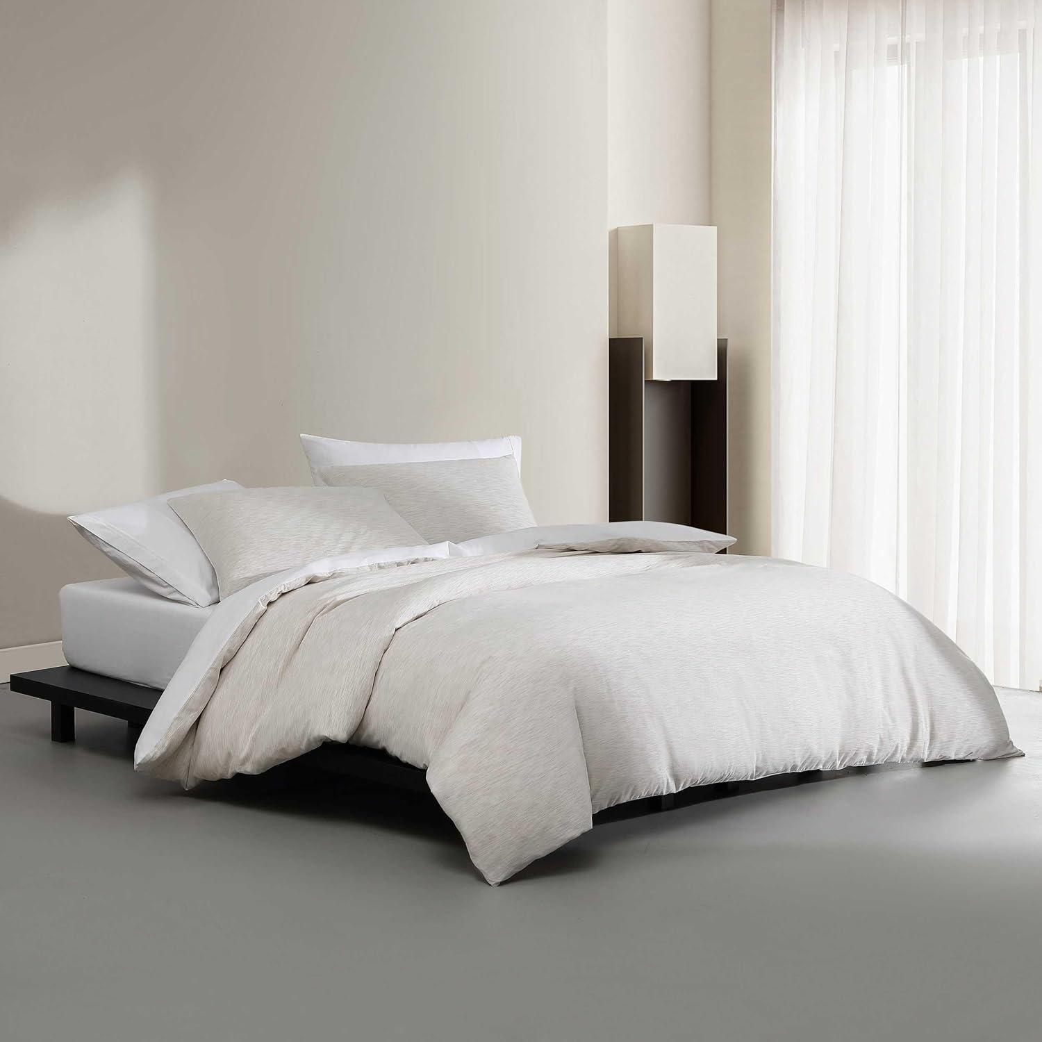 French Grey Organic Cotton Queen Comforter Set