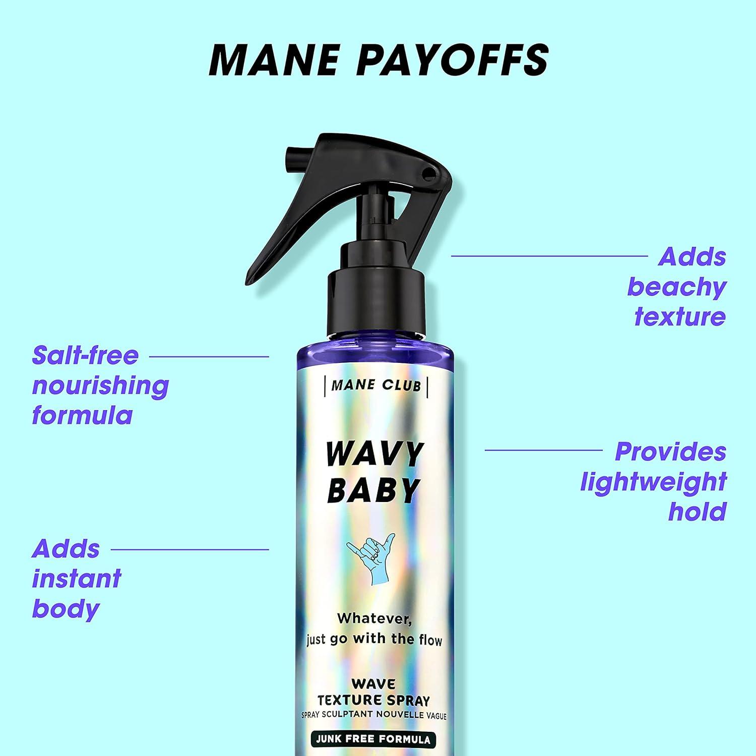 Mane Club Wavy Baby Wave Texture Spray, 5.3 FL OZ