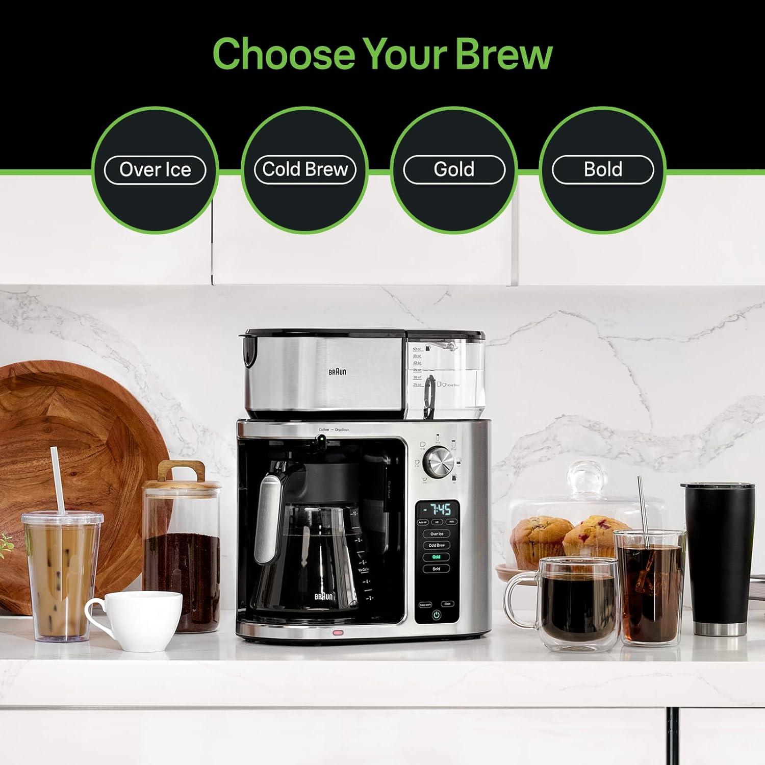 Braun ® MultiServe Plus 10-Cup Drip Coffee Maker with Cold Brew