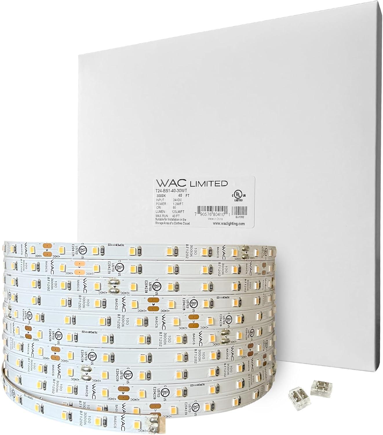 Wac Lighting T24-Bs2-15-27 Invisiled Basics 15Ft. 2700K 24V Led Tape Light - White