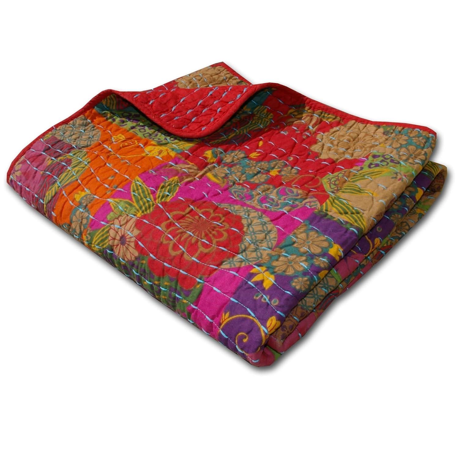 Jewel Patchwork Print Throw Blanket