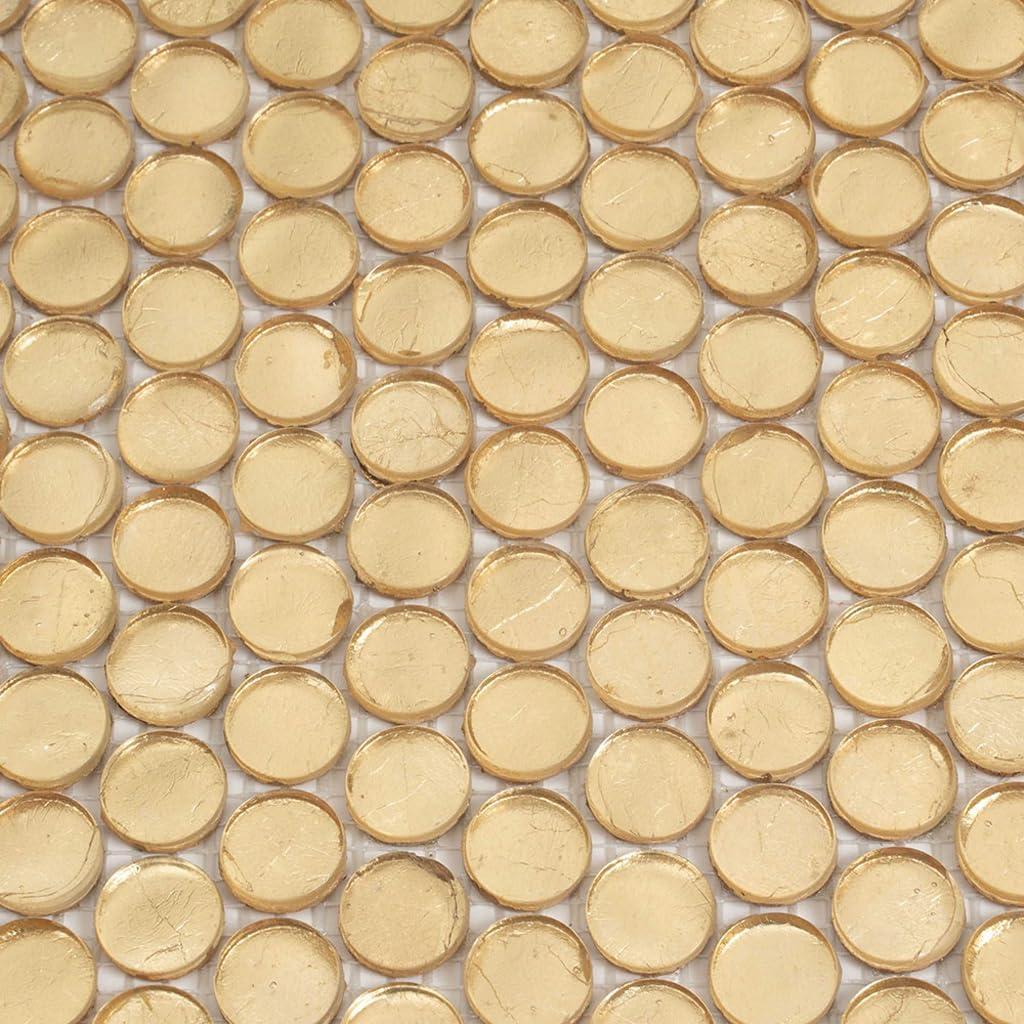 12.2" x 12.2" Glass Penny Round Mosaic Wall & Floor Tile