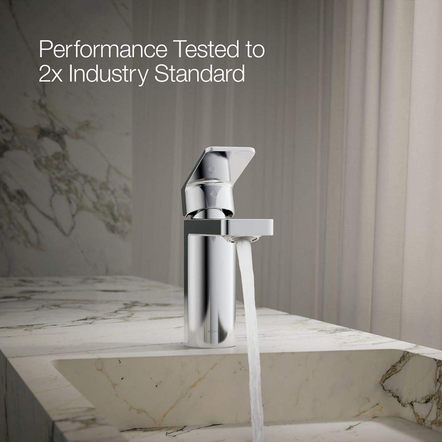 Parallel Single Hole Bathroom Faucet with Drain Assembly