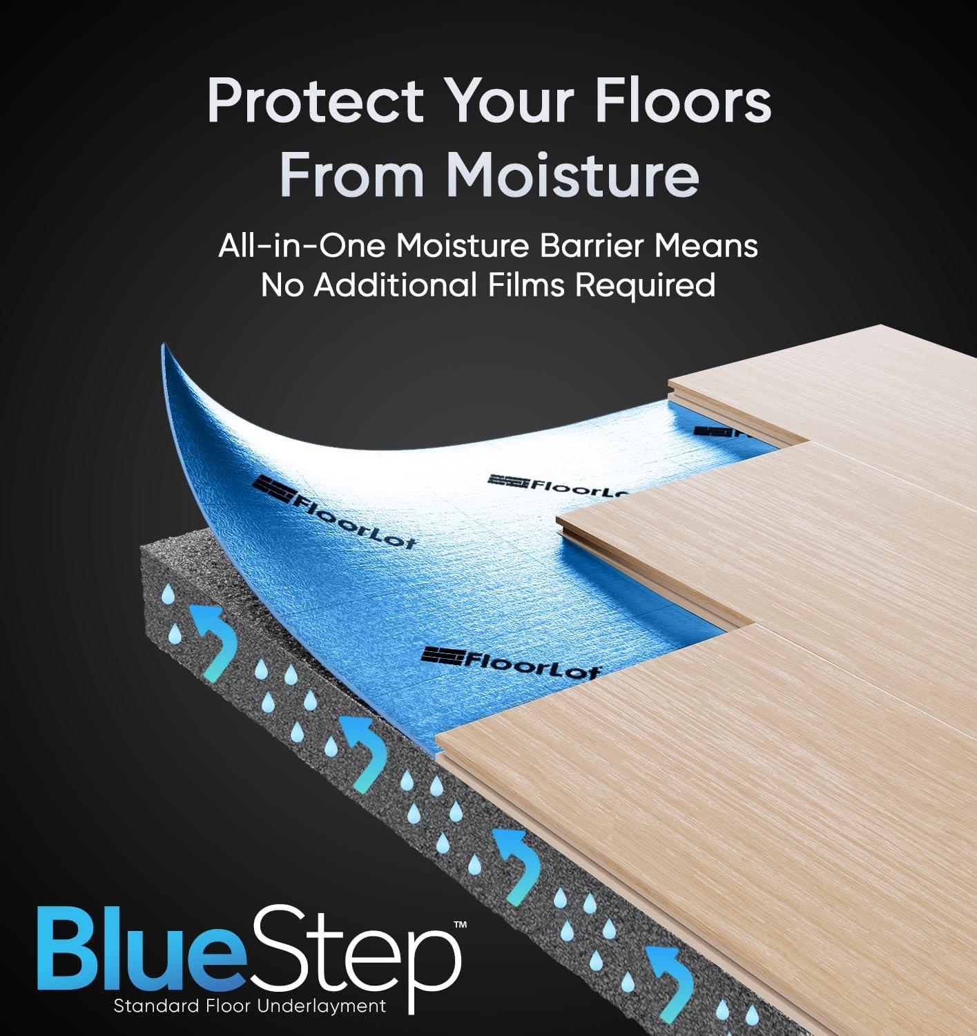 Blue 3mm Underlayment with Moisture Barrier for Laminate and Wood Floors