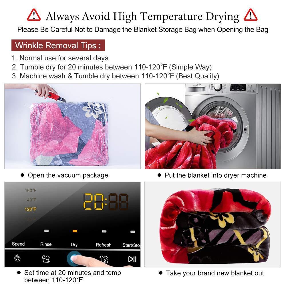 JML Fleece Blanket Heavy, 10 Pounds Plush Soft Thick Raschel Blanket for Winter, Korean Style Velvet Fleece Blanket 85" x 93"- 2 Ply A&B Printed (Tigers)