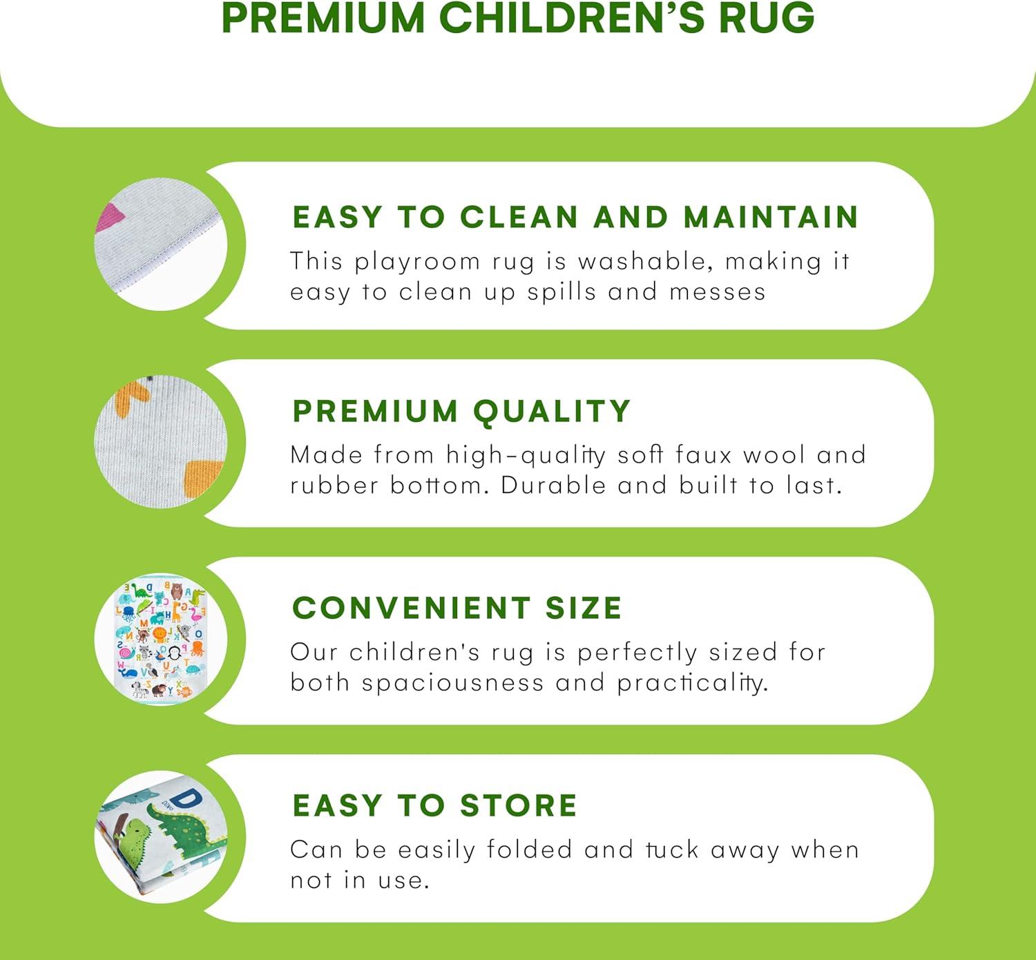 Prosumer's Choice 62.9'' x 47.2'' Childrens ABC Design Rug