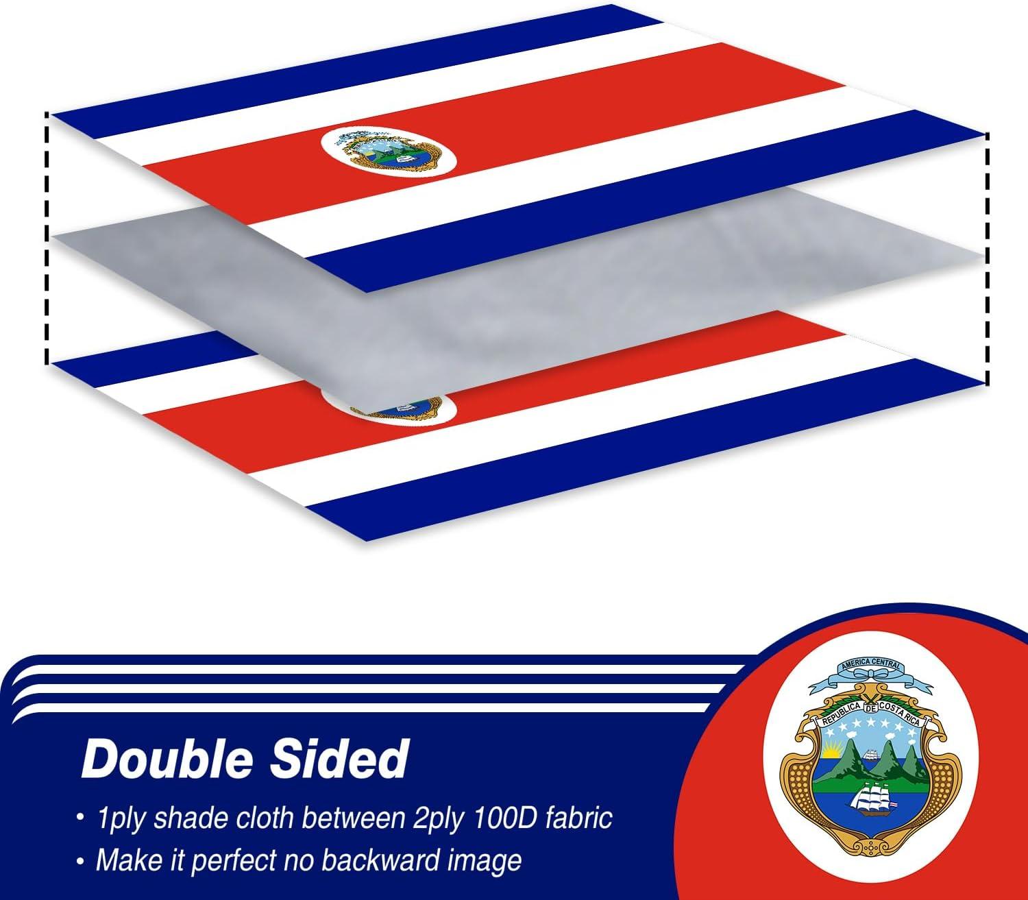 Flag Costa Rica Super Poly 3X5 Banner