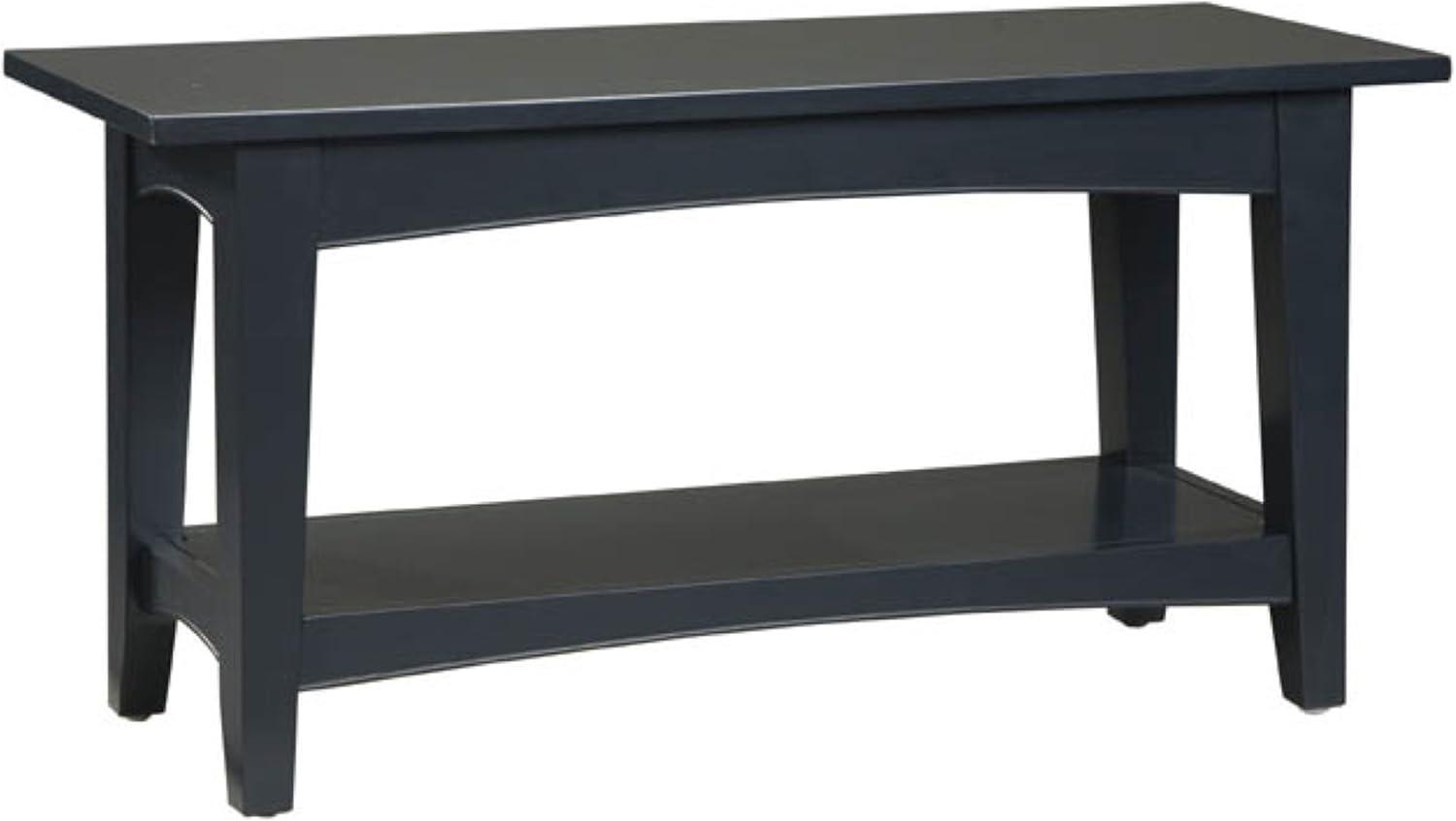 Alaterre Shaker Cottage Bench with Shelf, Espresso