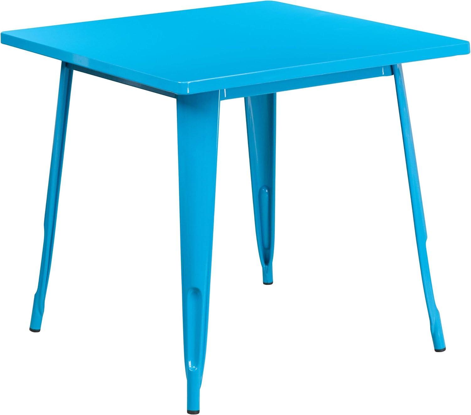 Flash Furniture Commercial Grade 31.5" Square Metal Indoor-Outdoor Table