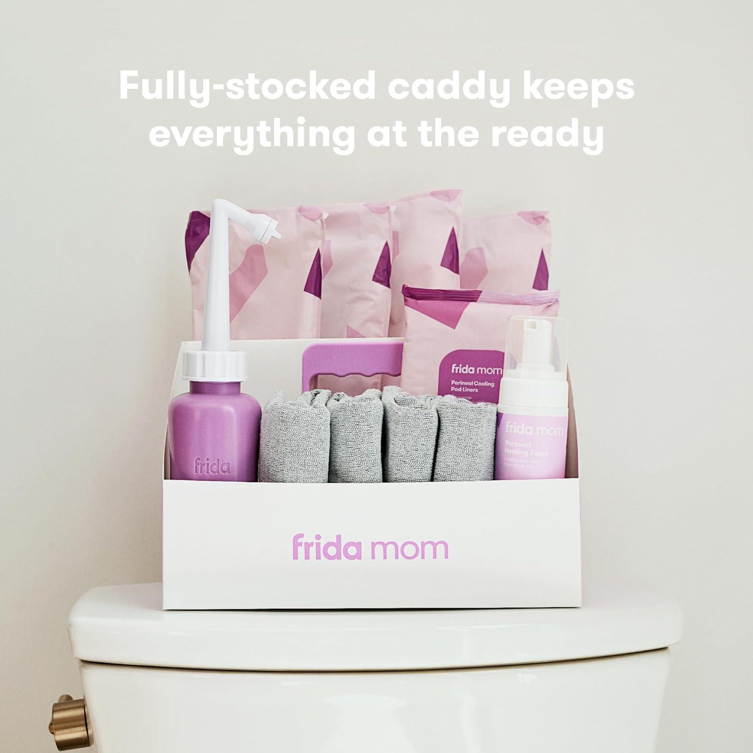Frida Mom Labor, Delivery, and Postpartum Care Recovery Kit with Peri Bottle and Disposable Underwear for Women, 7 Count Gift Set