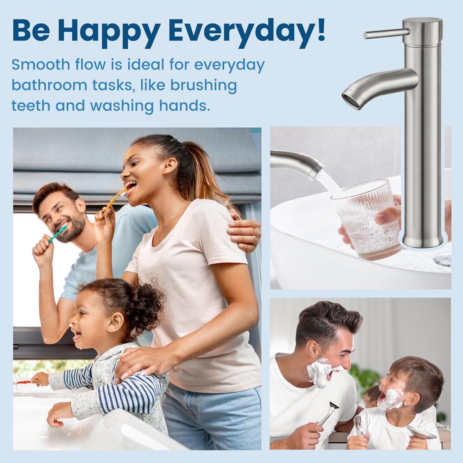 Vessel Sink Faucet Single-handle Bathroom Faucet with Drain Assembly