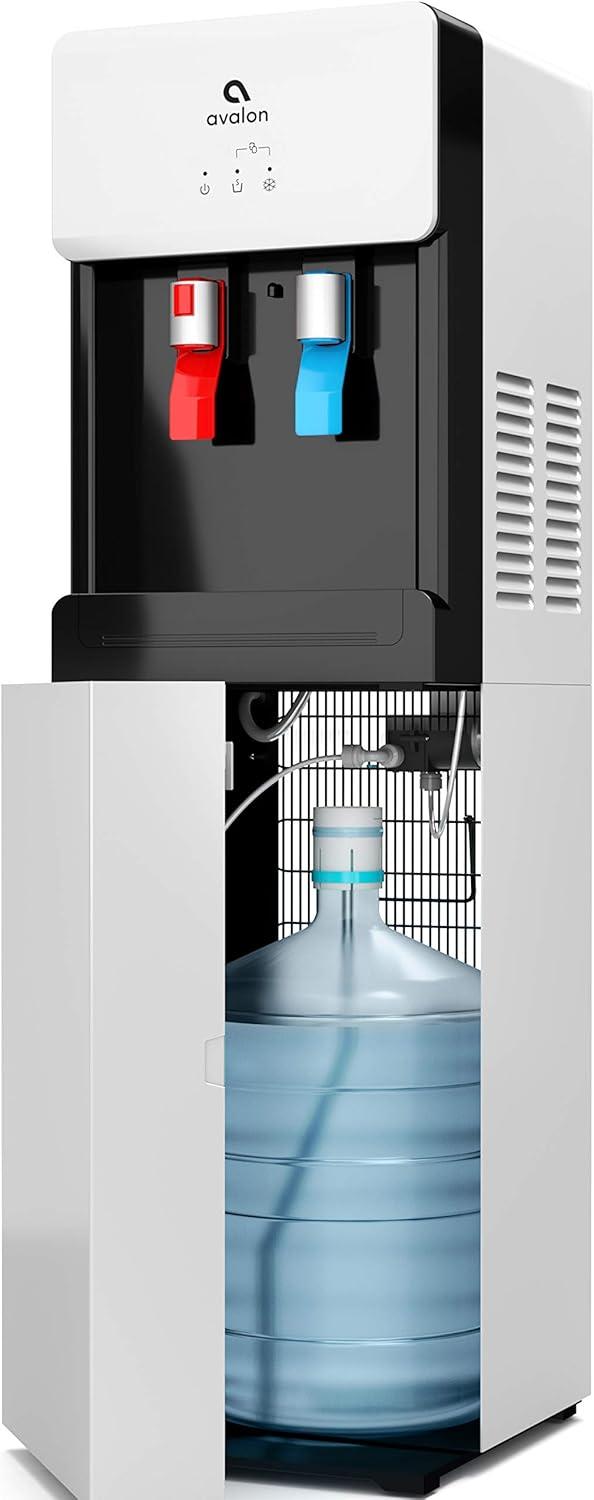 Avalon White Bottom Loading Hot/Cold Water Cooler Dispenser