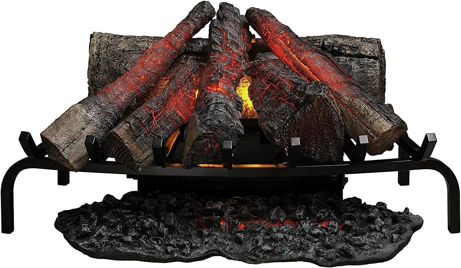 Dimplex 28-in Premium Electric Fireplace Log Set - Hand Finished Log Set - Realistic Flame, 400 SQFT