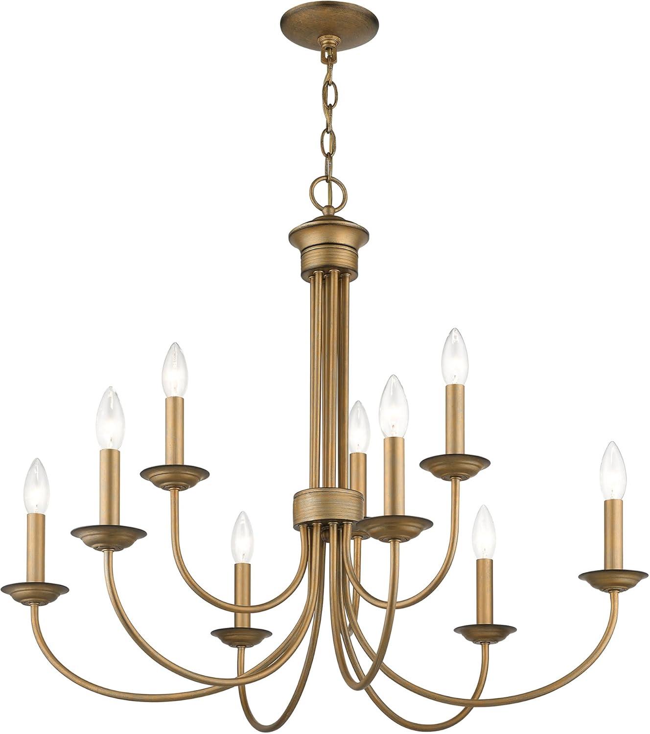 Estate 9-Light Black Crystal Chandelier with Candelabra Base