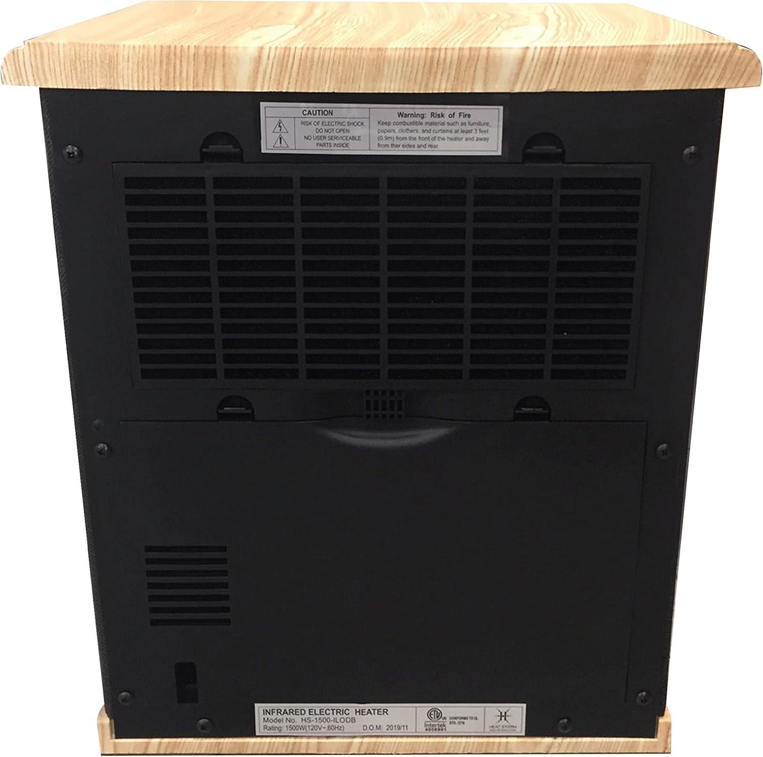 Heat Storm 1500 Watt 5200 BTU Electric High Efficiency Cabinet Space Heater with Adjustable Thermostat , Remote Included and with Digital Display