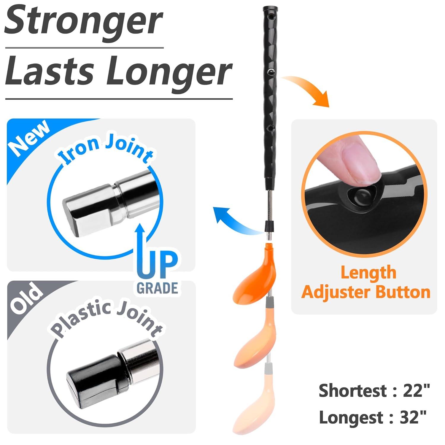 iPlay, iLearn Kids Golf Toys Set, Left & Right Golf Head, Indoor & Outdoor Golf Ball Game, Sports Gaming Clubs, Learning Active Exercise Gifts for 3-8 Year Olds, Toddler Boy Girl Child, Orange