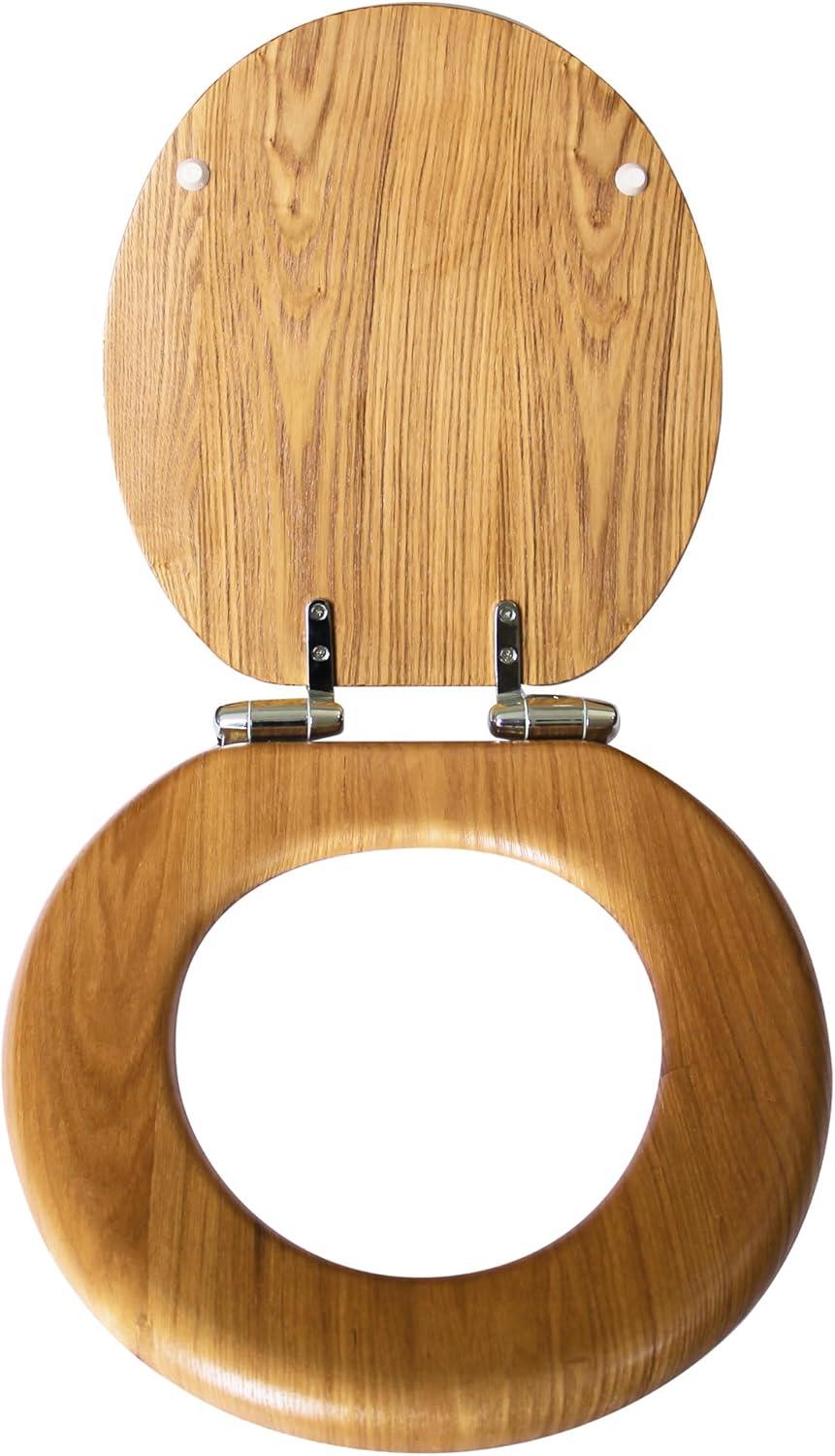 Design House Dalton Round Oak Wood Toilet Seat