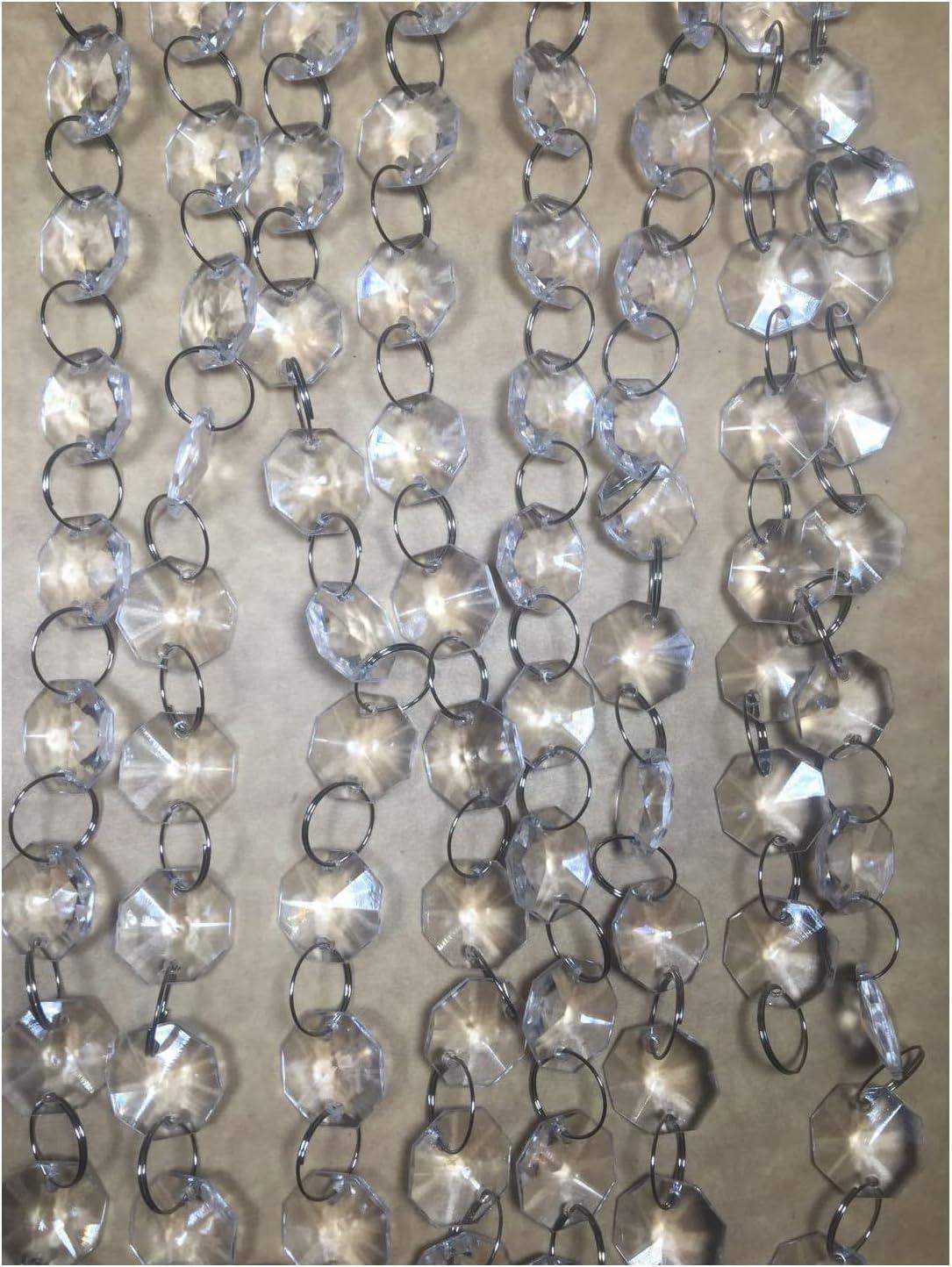 100FT Clear Acrylic Crystal Bead Garland for Weddings