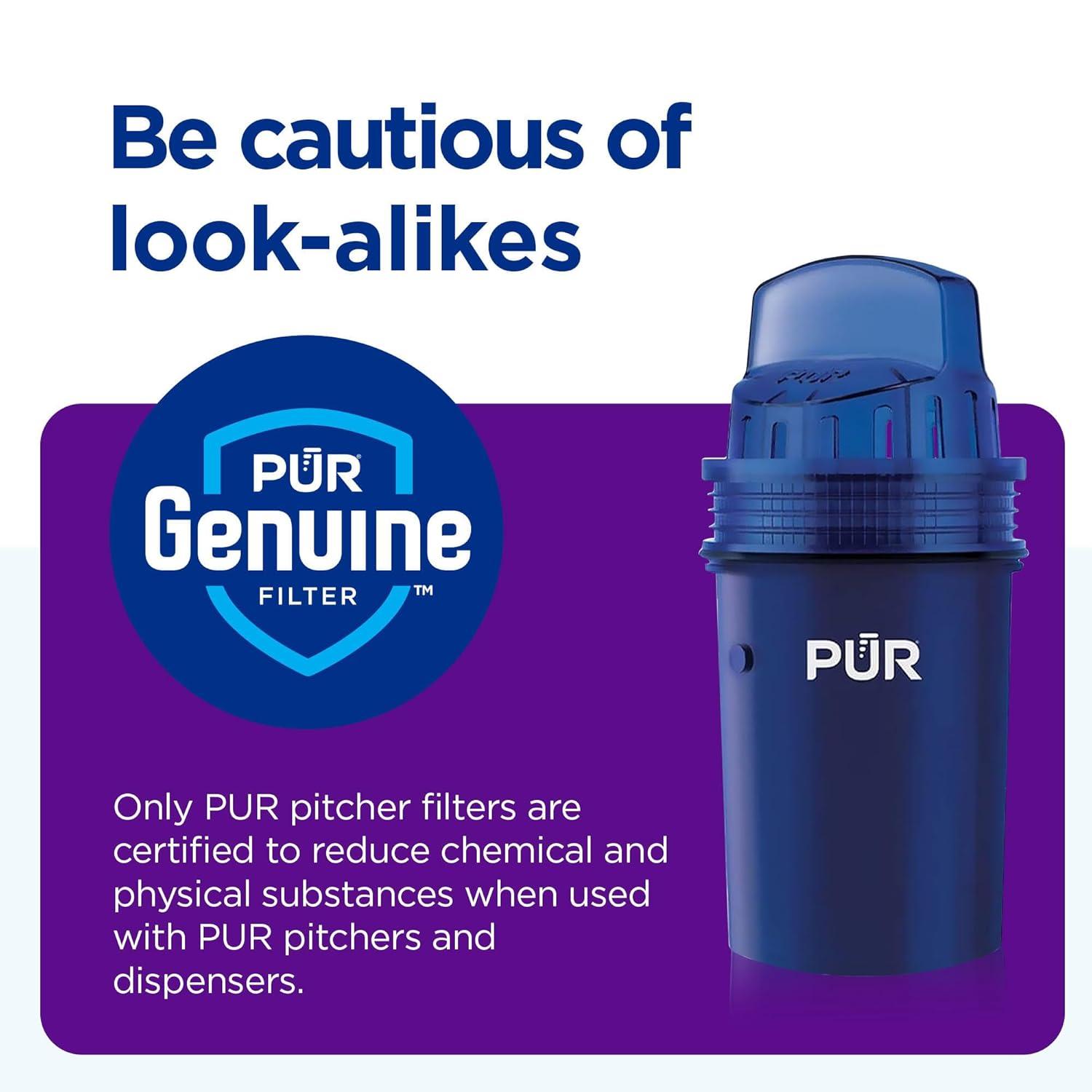 PUR 44 Cup XL Dispenser Filtration System with 2 Filters, W 12.5" x H 17" x L 7.7", White, PDI4000Z