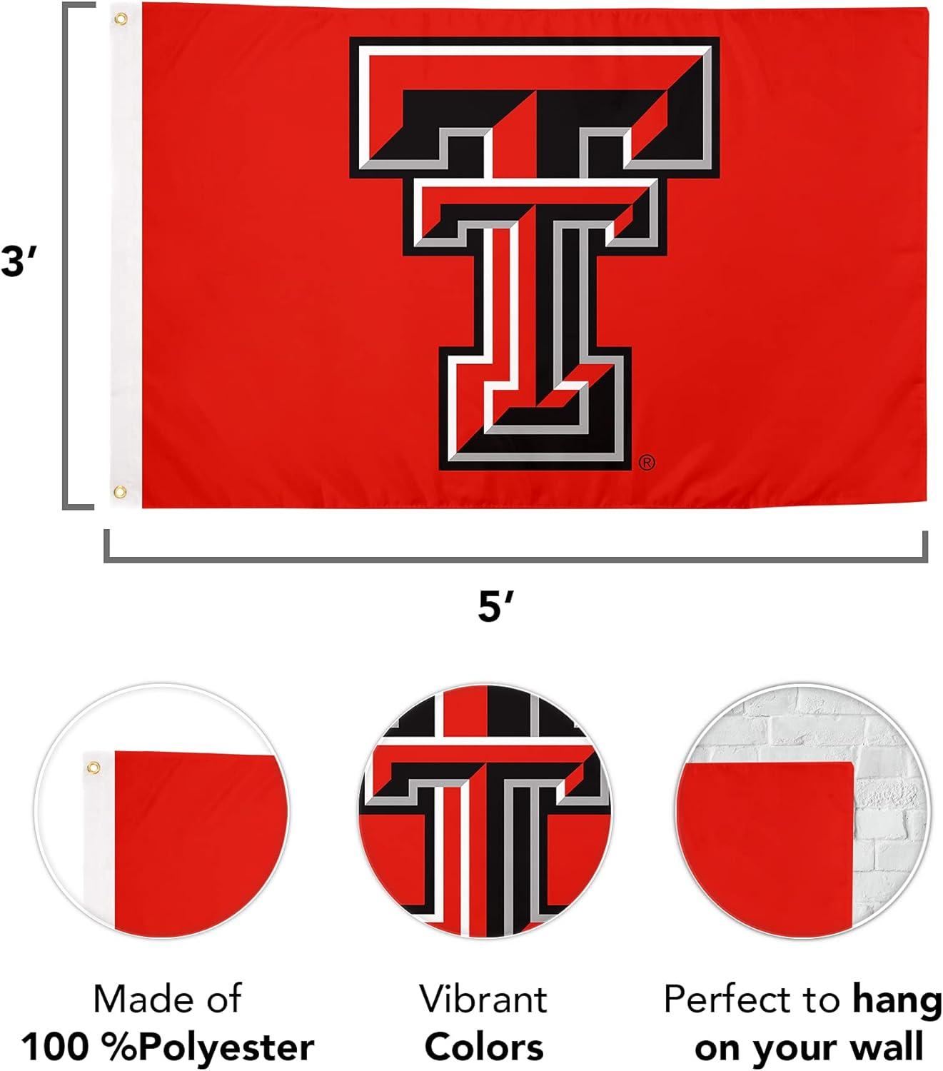 Texas Tech Red Raiders 3x5 Feet Polyester Flag