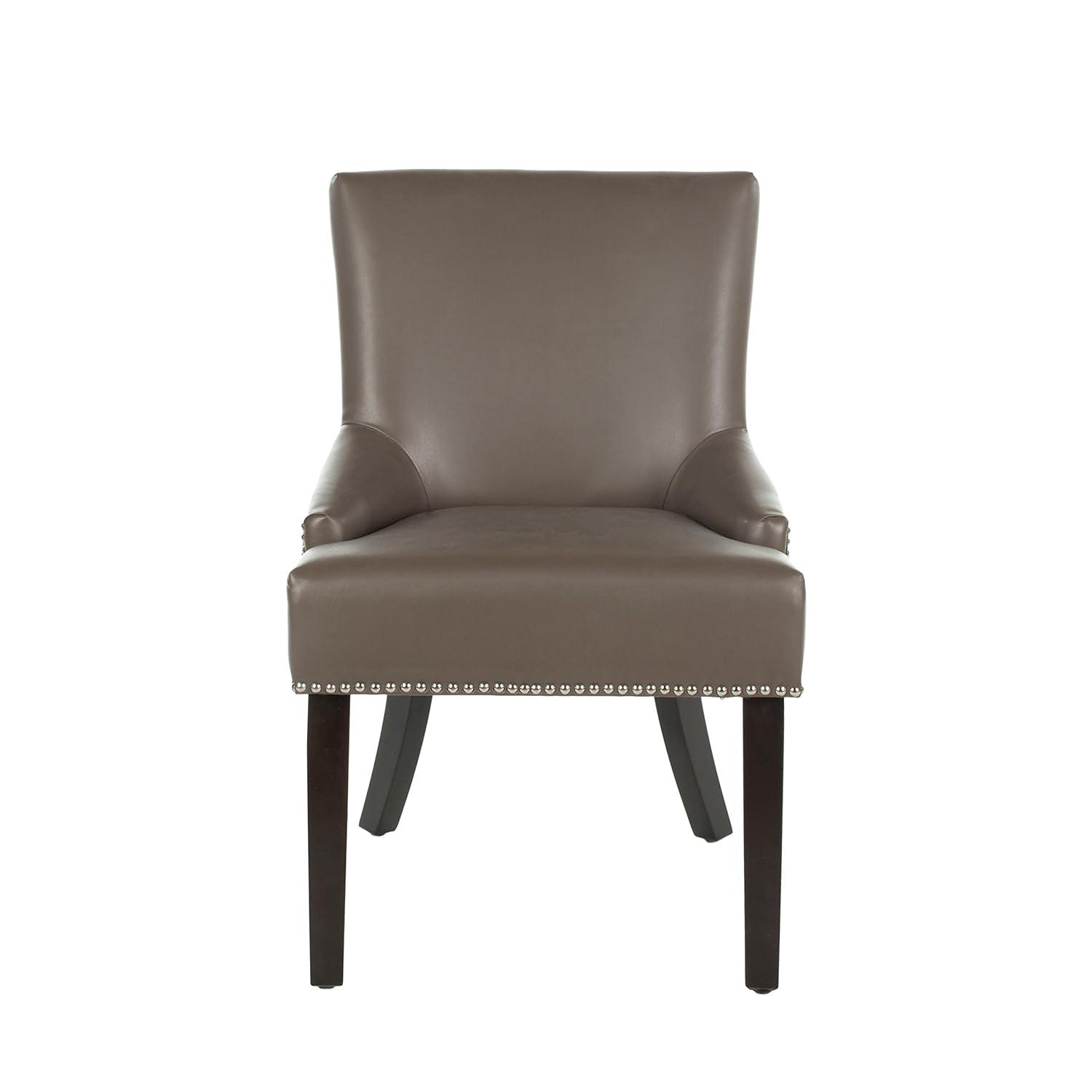 Lotus Kd 19" H Dining Chair With Nail Head Trim (Set of 2) - MCR4700 - Black - Safavieh Couture