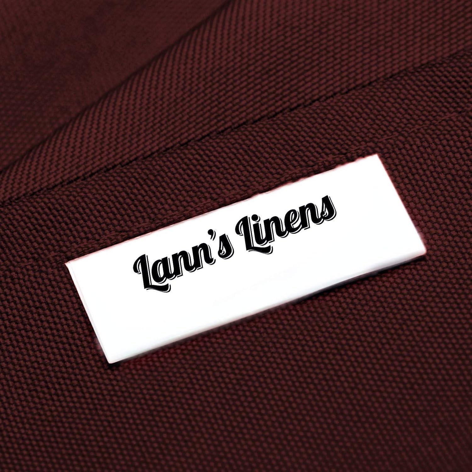 Lann's Linens Solid Color Polyester Fitted Rectangular Tablecloth