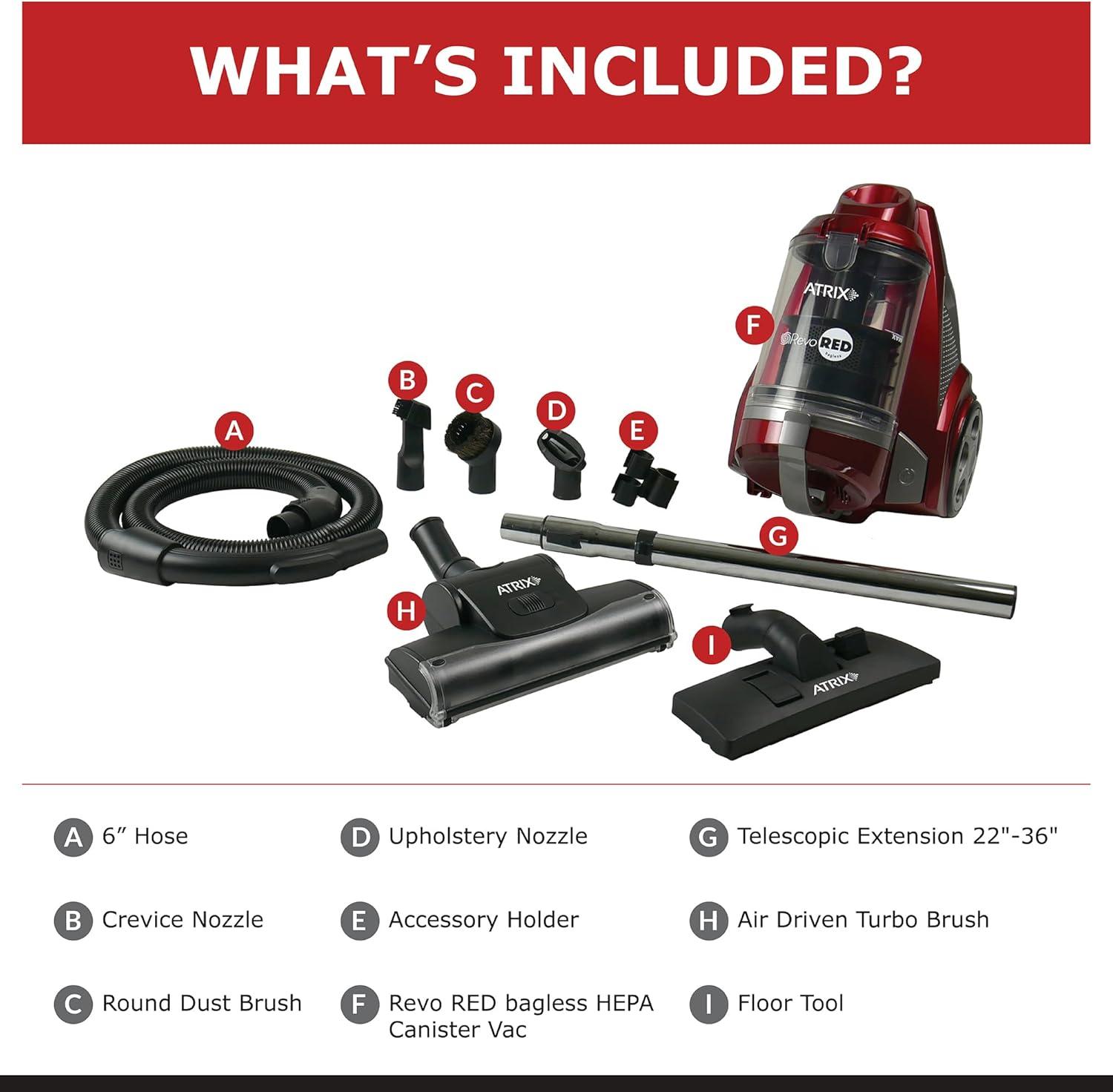 Atrix International Revo Bagless Canister Vacuum