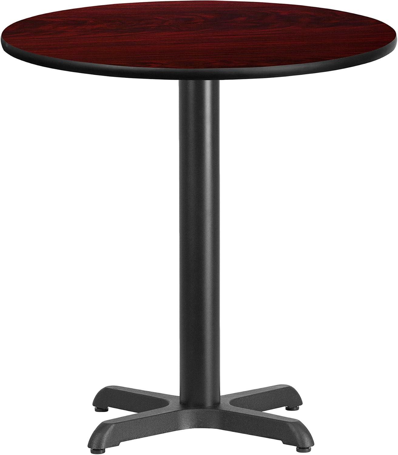 Flash Furniture Carrus Round Laminate Table Top with Height Table Base