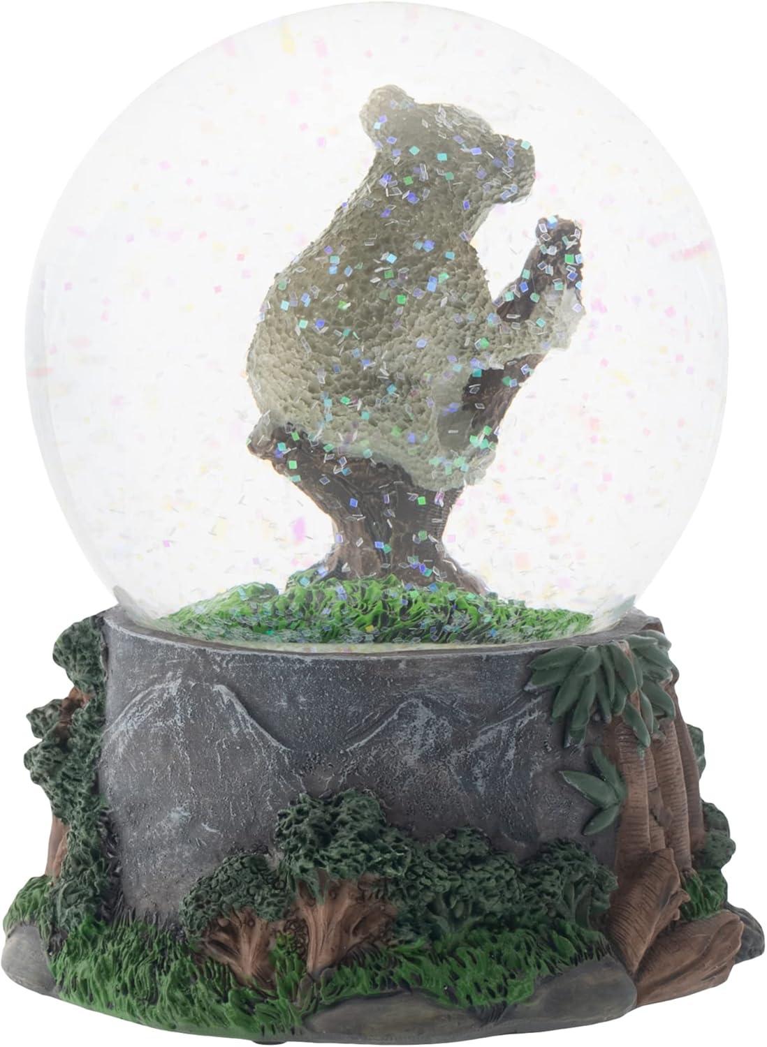 Climbing Koala Family 100MM Musical Water Globe Plays Tune Born Free