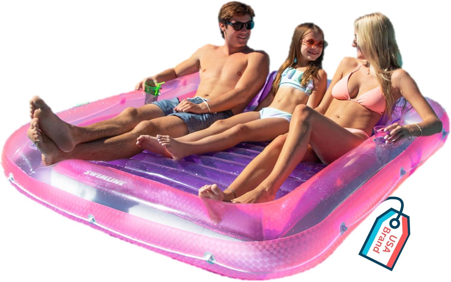 Swimline Luxe Edition Inflatable Suntan Tub Floating Pool Lounger