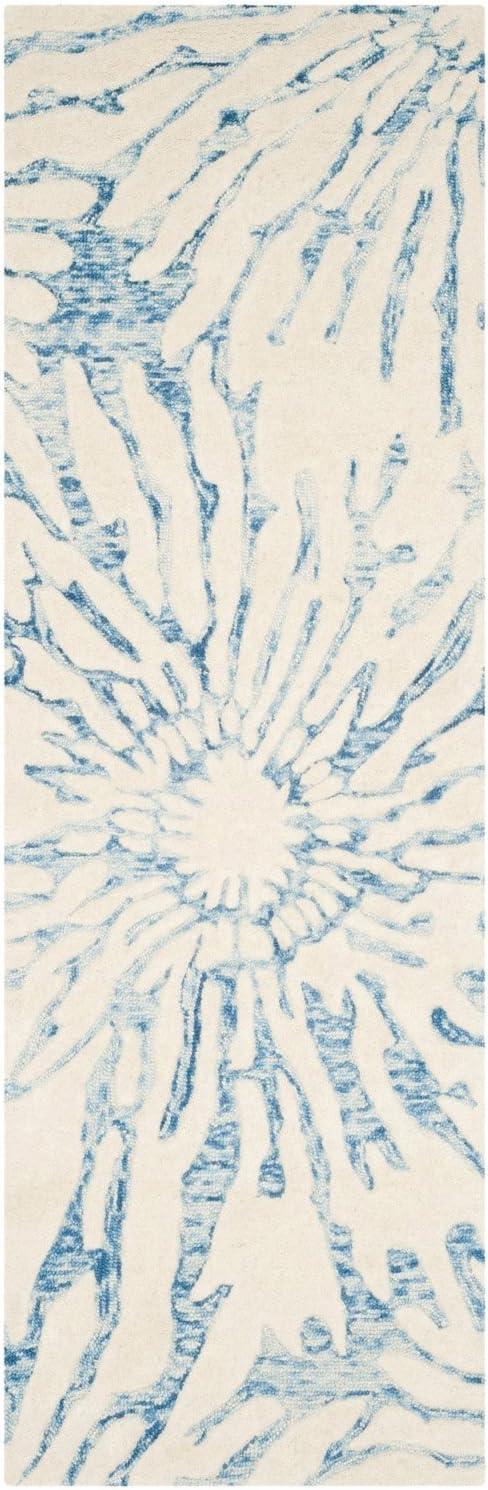 Bella BEL129 Hand Tufted Area Rug - Dark Blue/Ivory - 8'x10' - Safavieh.